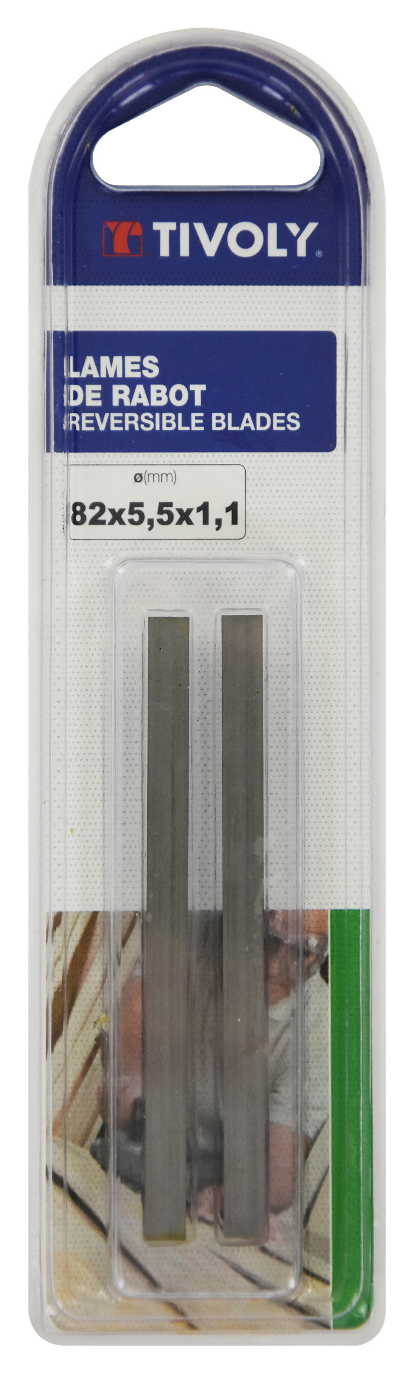 Lame de rabot réversible L 82x5,5x1,1 mm TIVOLY - XT60642000181
