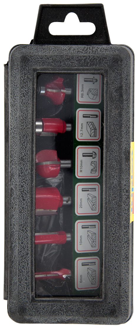 6 fraises de défonceuse de formes assorties - Queue 8mm TIVOLY - XT60642064006