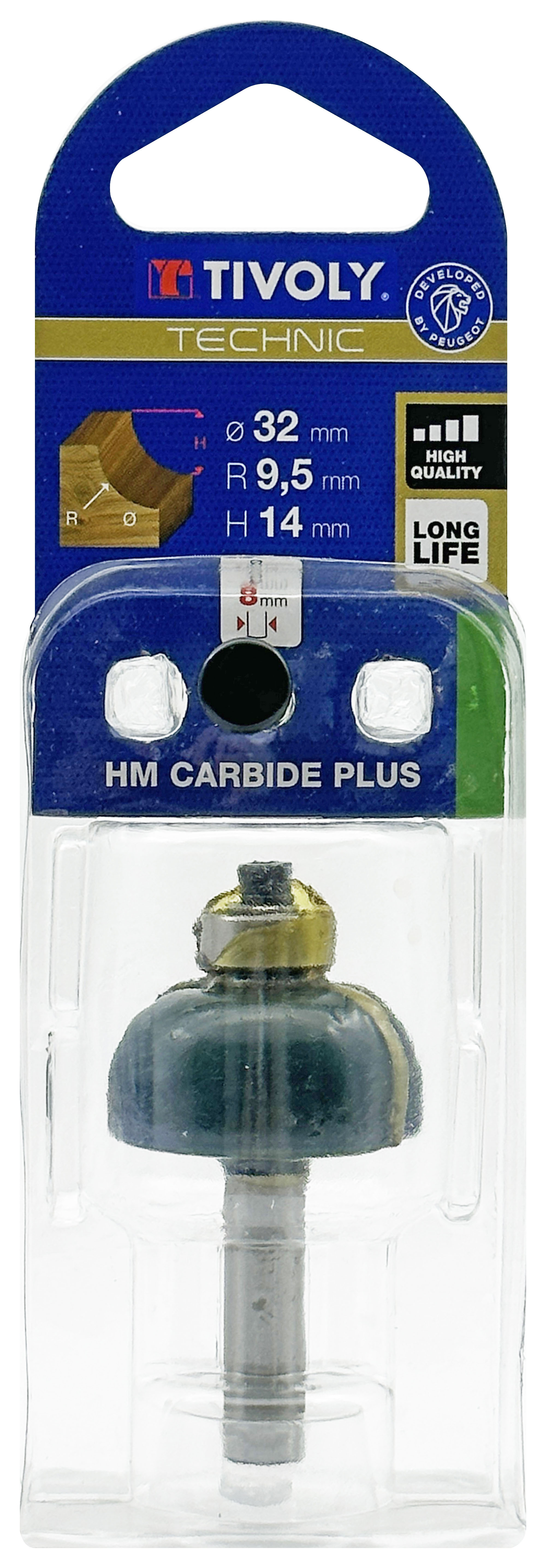 Fraise à gorge + guide (Blister Box) / 32 TIVOLY - XT60642067801