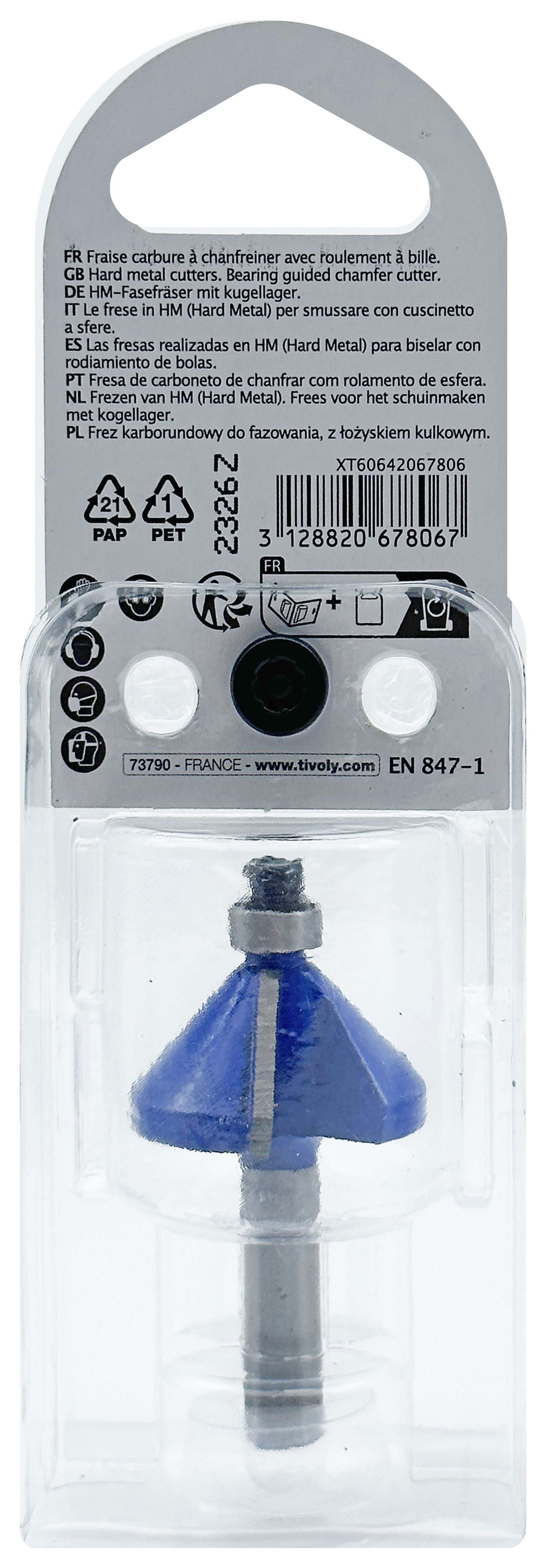 Fraise à chanfreiner + guide (Blister Box) / 45 TIVOLY - XT60642067810