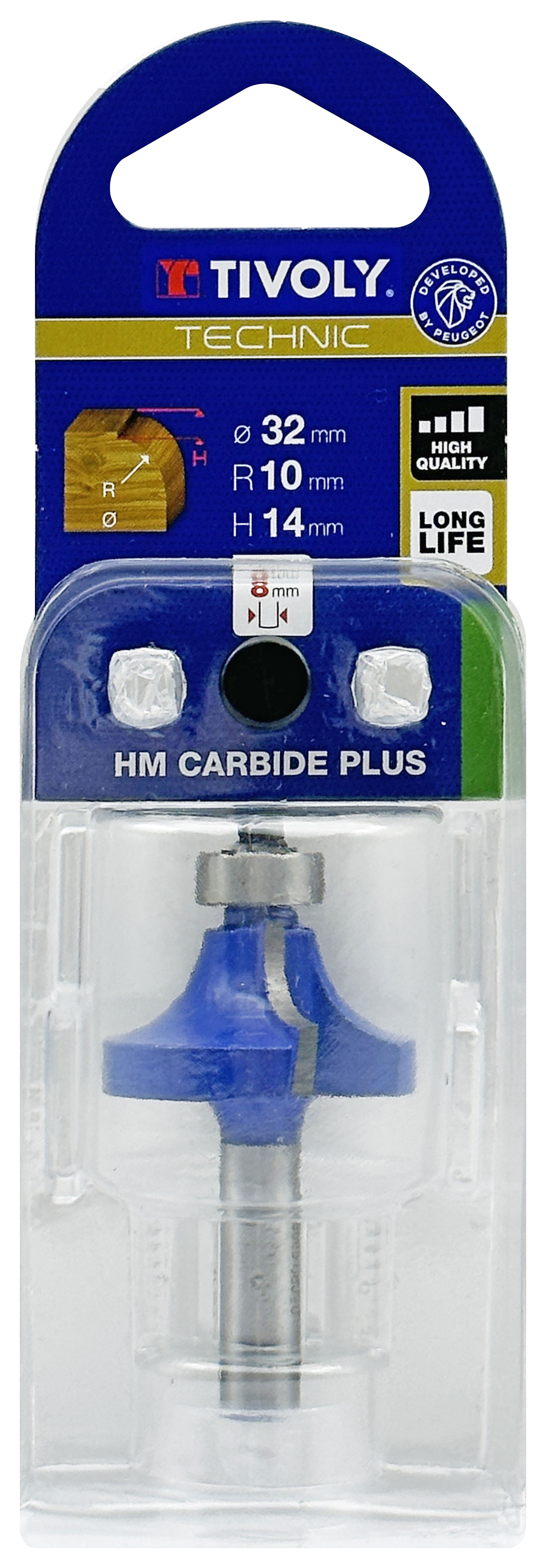 Fraise 1/4 de rond + guide (Blister Box) / 38 TIVOLY - XT60642067812