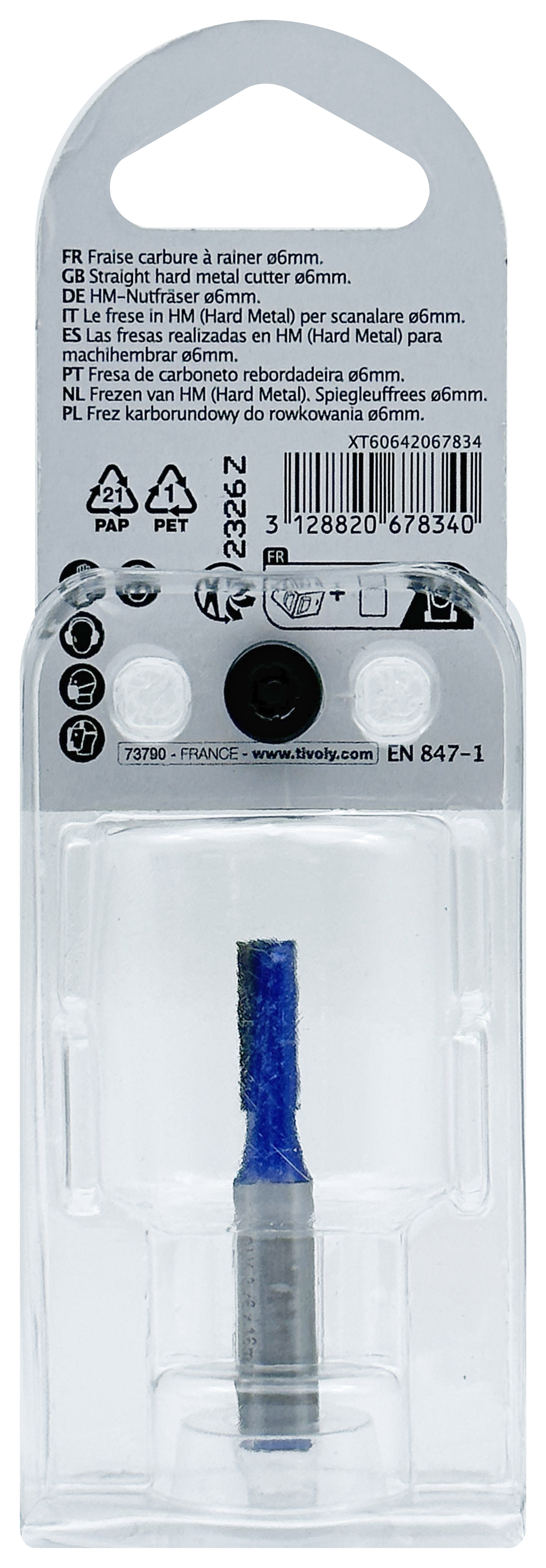 Fraise à rainurer (Blister Box) / 6 TIVOLY - XT60642067834