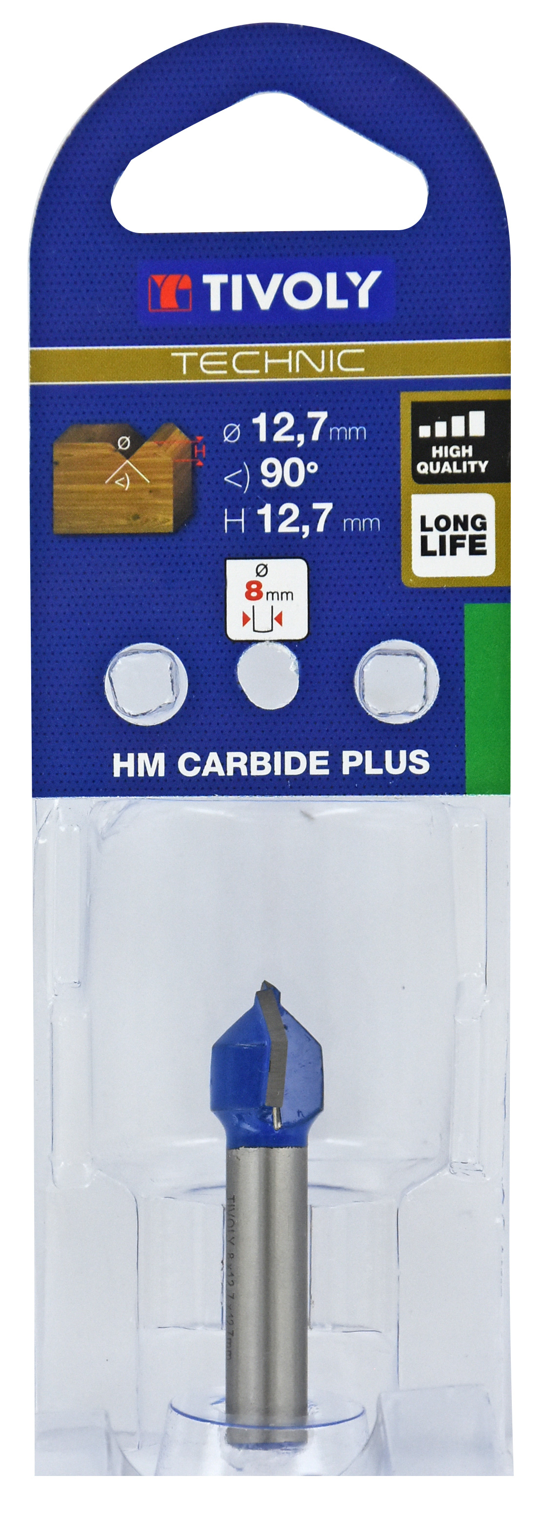 Fraise à rainurer en V (Blister Box) / 12.7 TIVOLY - XT60642067846