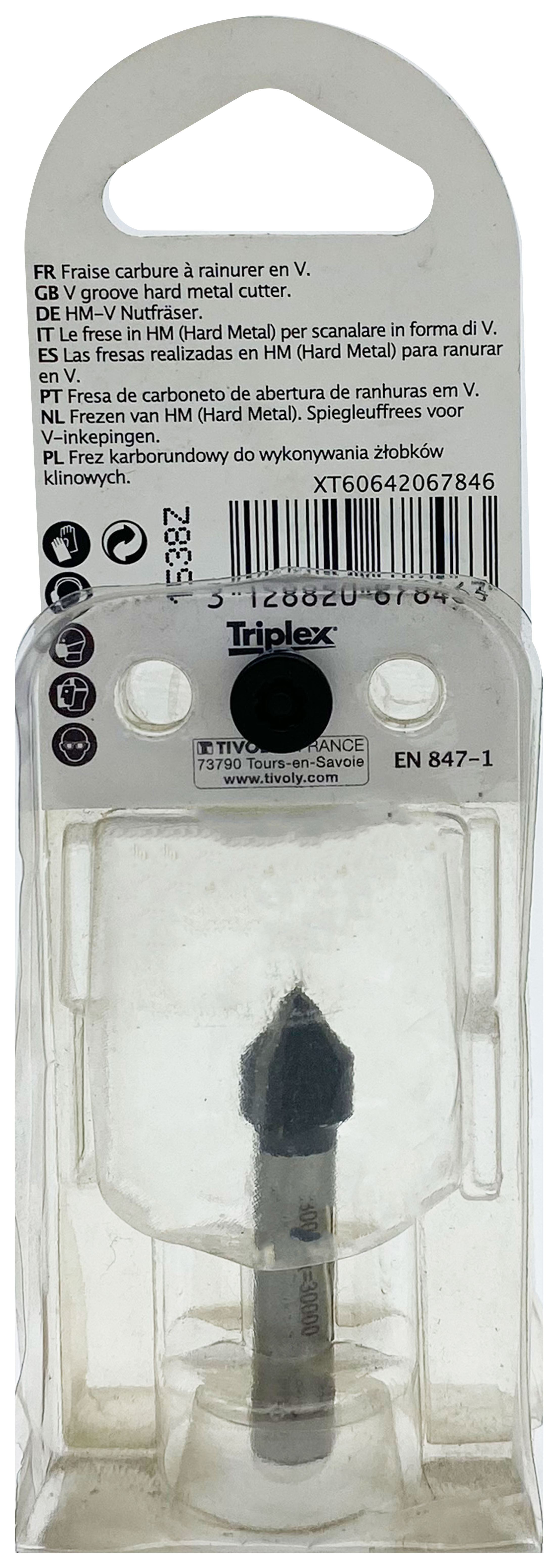 Fraise à rainurer en V (Blister Box) / 12.7 TIVOLY - XT60642067846