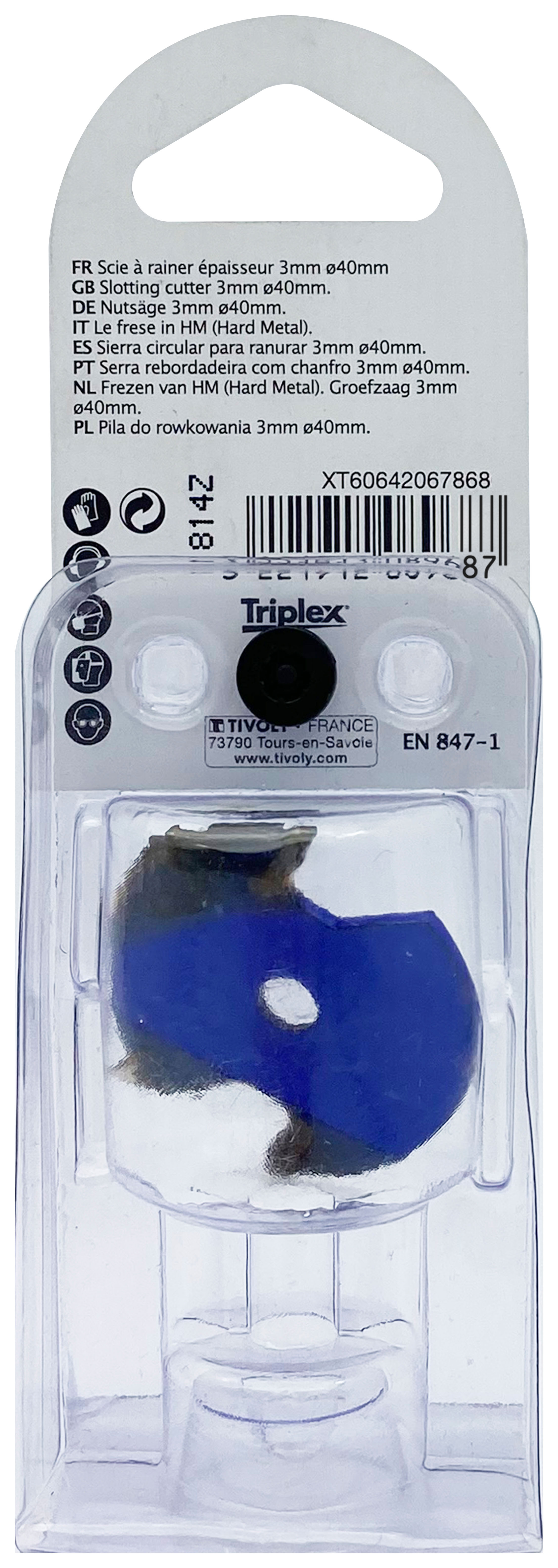 Scie à rainurer (Blister Box) / 40 TIVOLY - XT60642067867