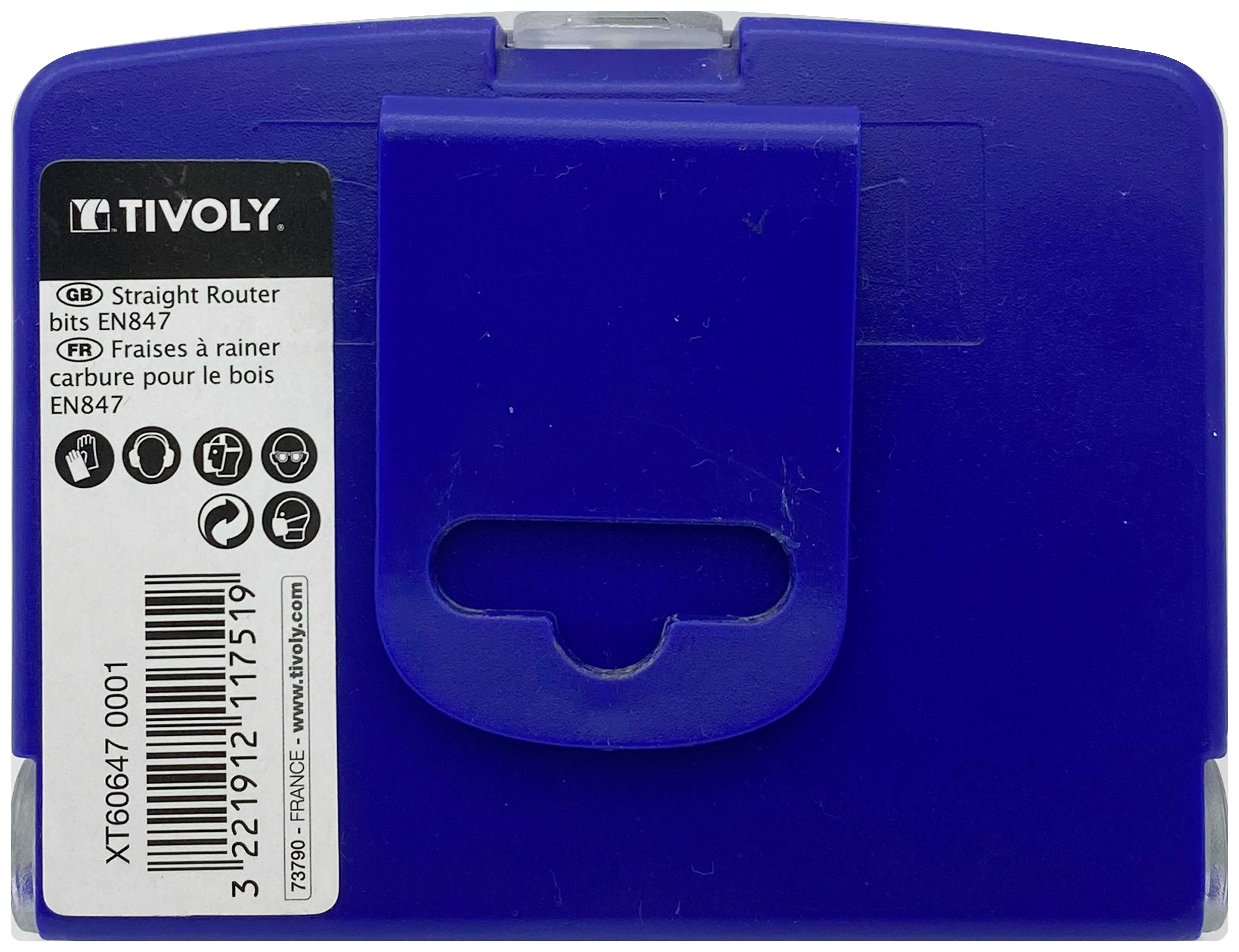 5 fraises de défonceuse à rainurer - Queue 8mm TIVOLY - XT606470001