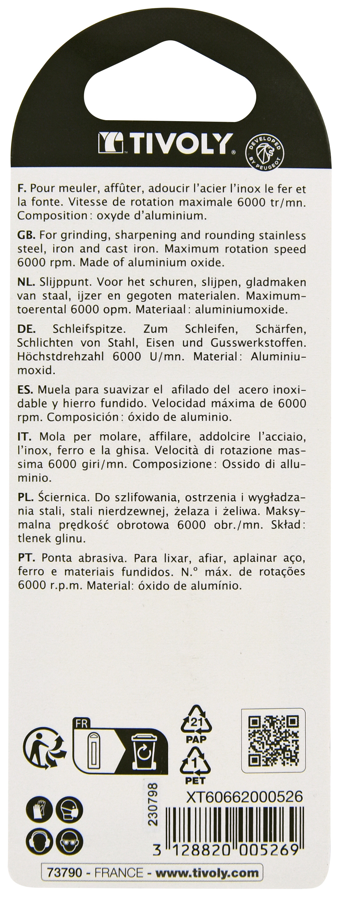 MEULE CONIQUE Ø10>30 TIVOLY - XT60662000526