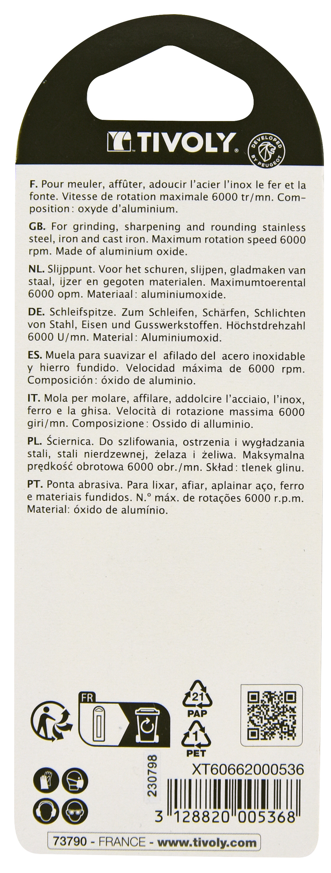 ASSORTIMENT 3 MEULES Ø20 TIVOLY - XT60662000536