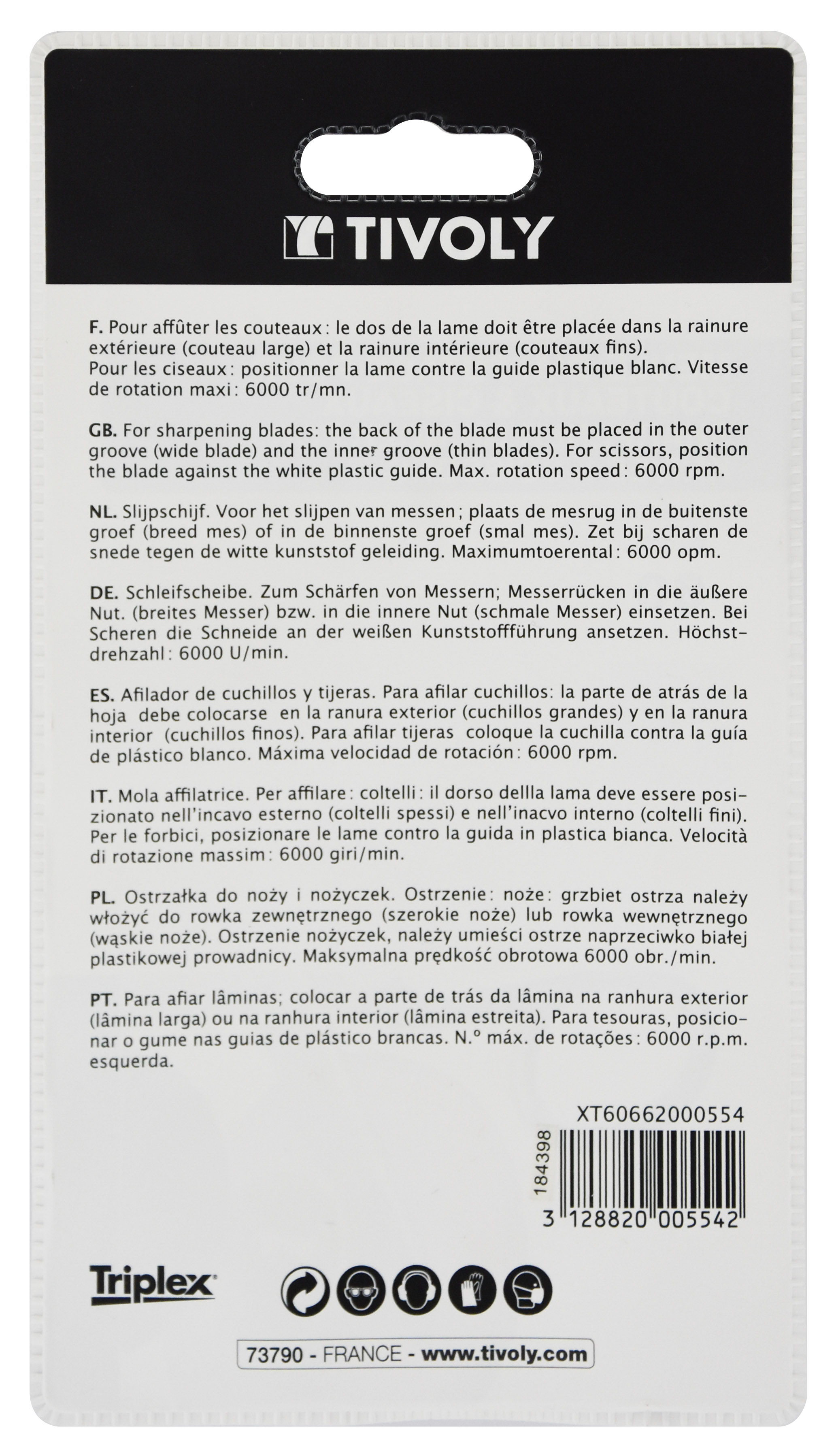 MEULE D'AFFÛTAGE Ø60 TIVOLY - XT60662000554