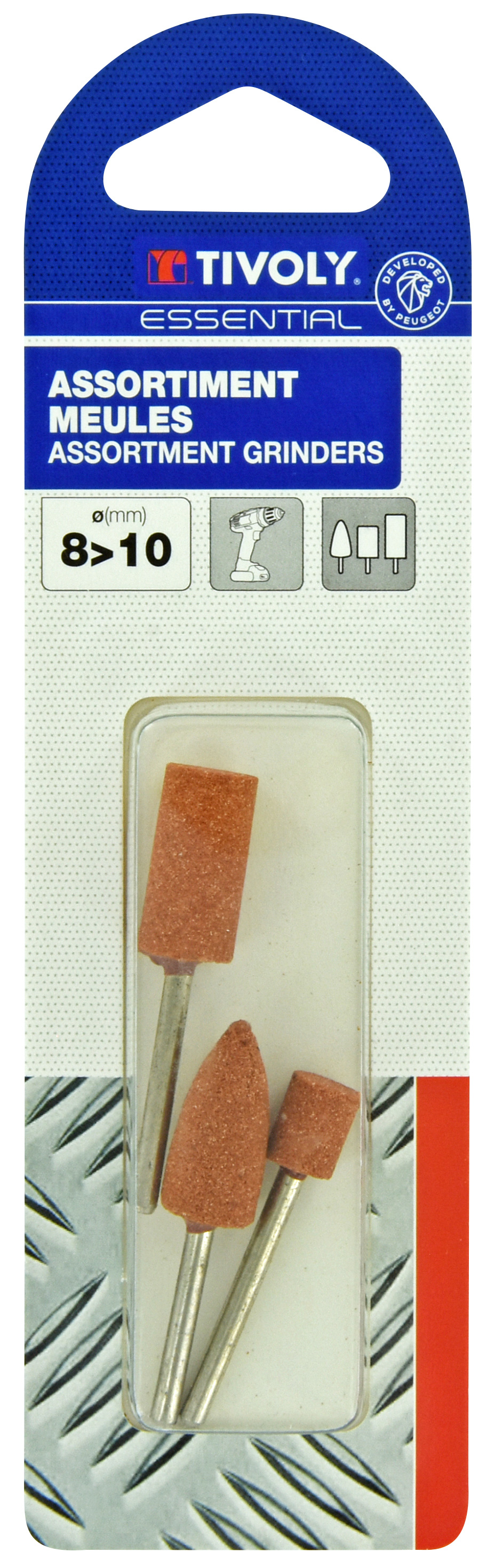 Assortiment 3 MEULES - CYL/RONDE/OGIVE Ø20 TIVOLY - XT60662000557