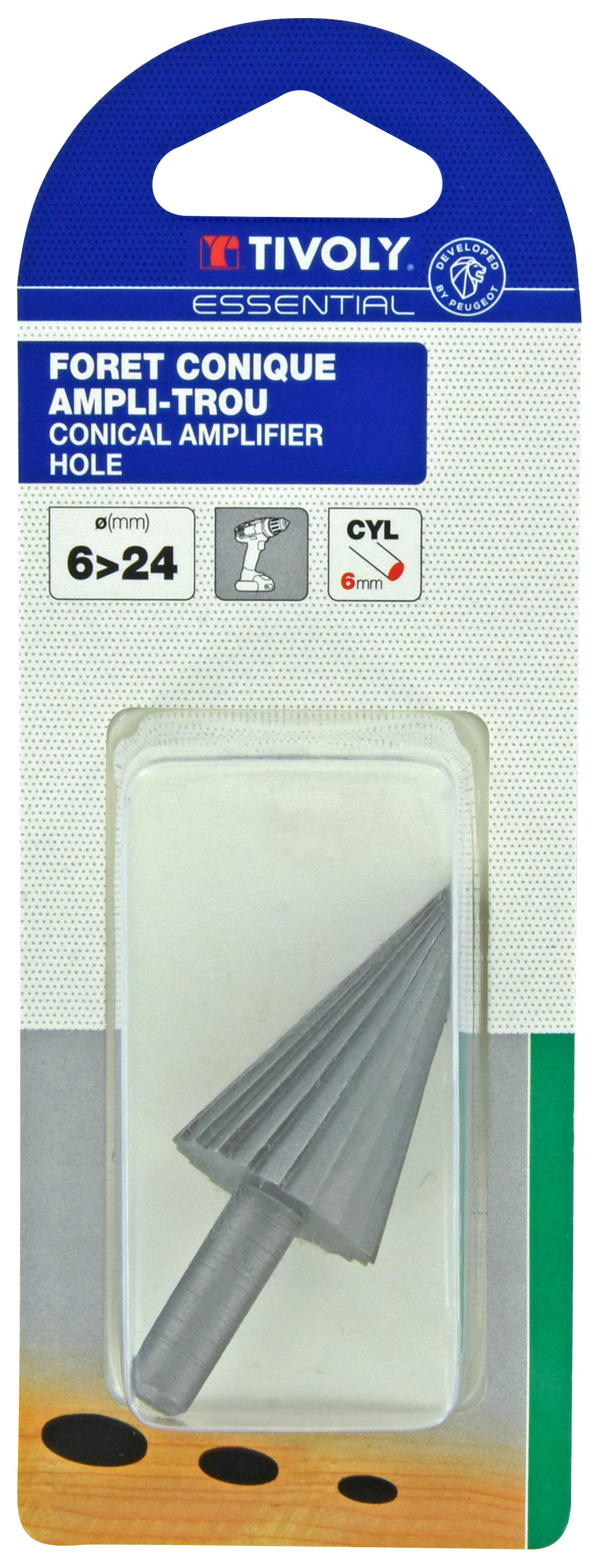 Foret conique ampli trou Ø 6 à 24mm TIVOLY - XT60672000249