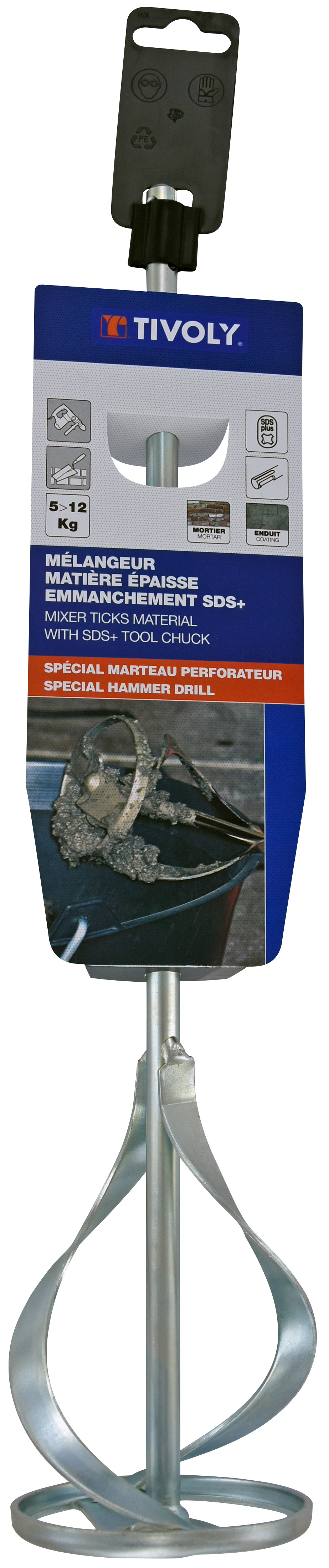 Mélangeur SDS+ matière épaisse L400mm TIVOLY - XT60683000399