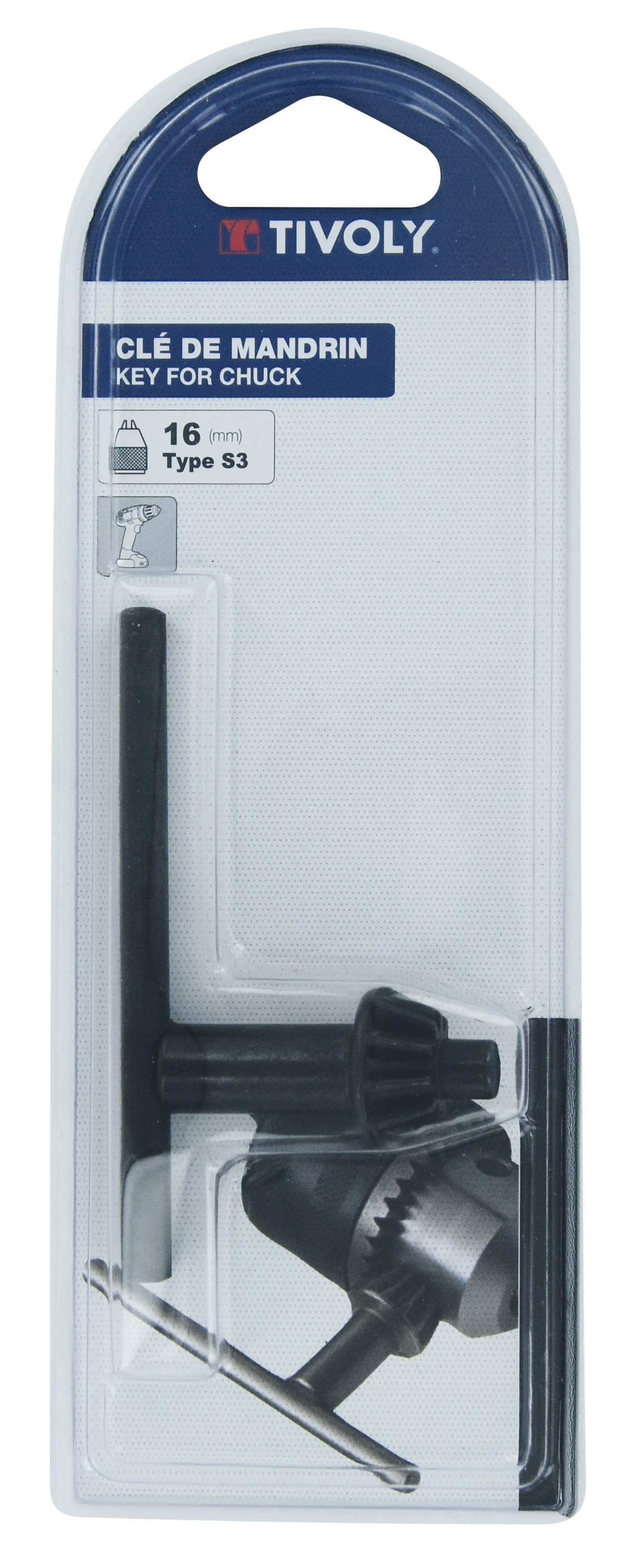 Clé de mandrin. Mandrin 16 - S3 TIVOLY - XT60692000282