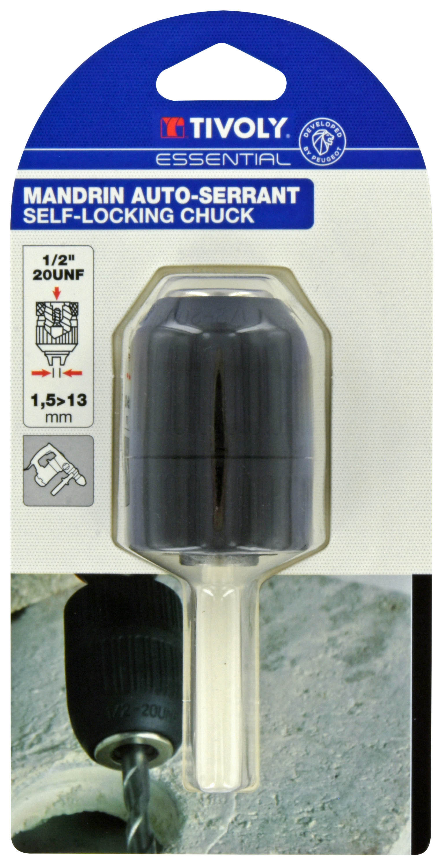 Mandrin auto-serrant Ø 2 > 13 - Attachement 1/2