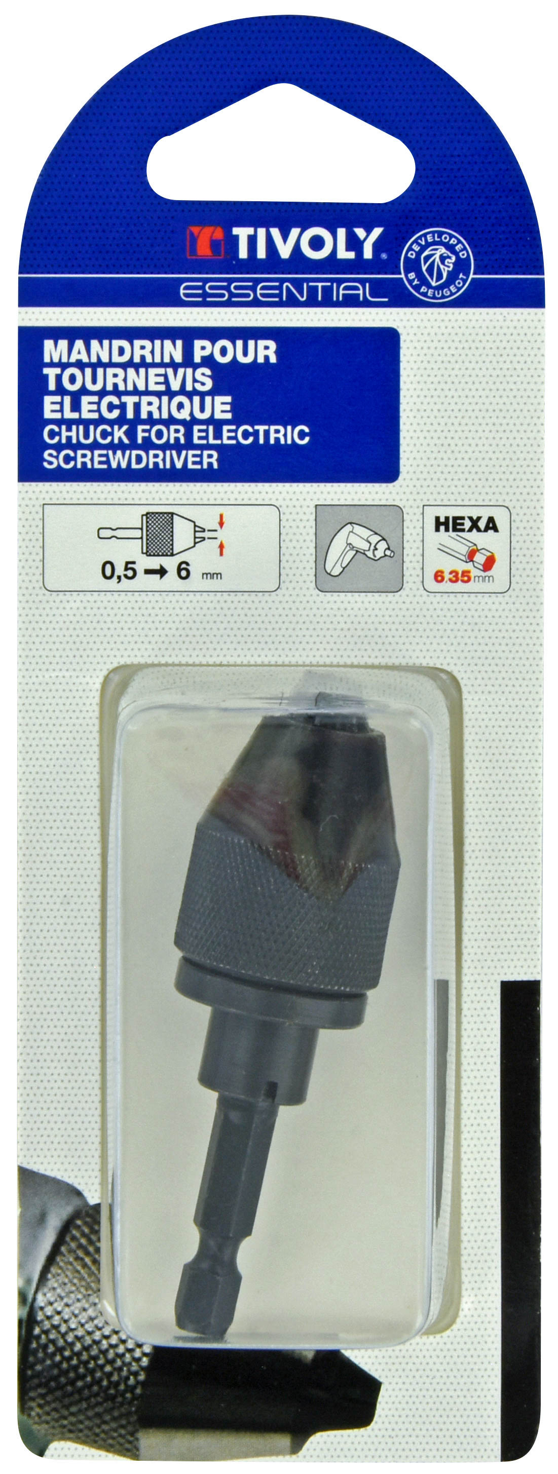 Mandrin pour tournevis électrique Ø 0,5 à 6mm TIVOLY - XT60692003001