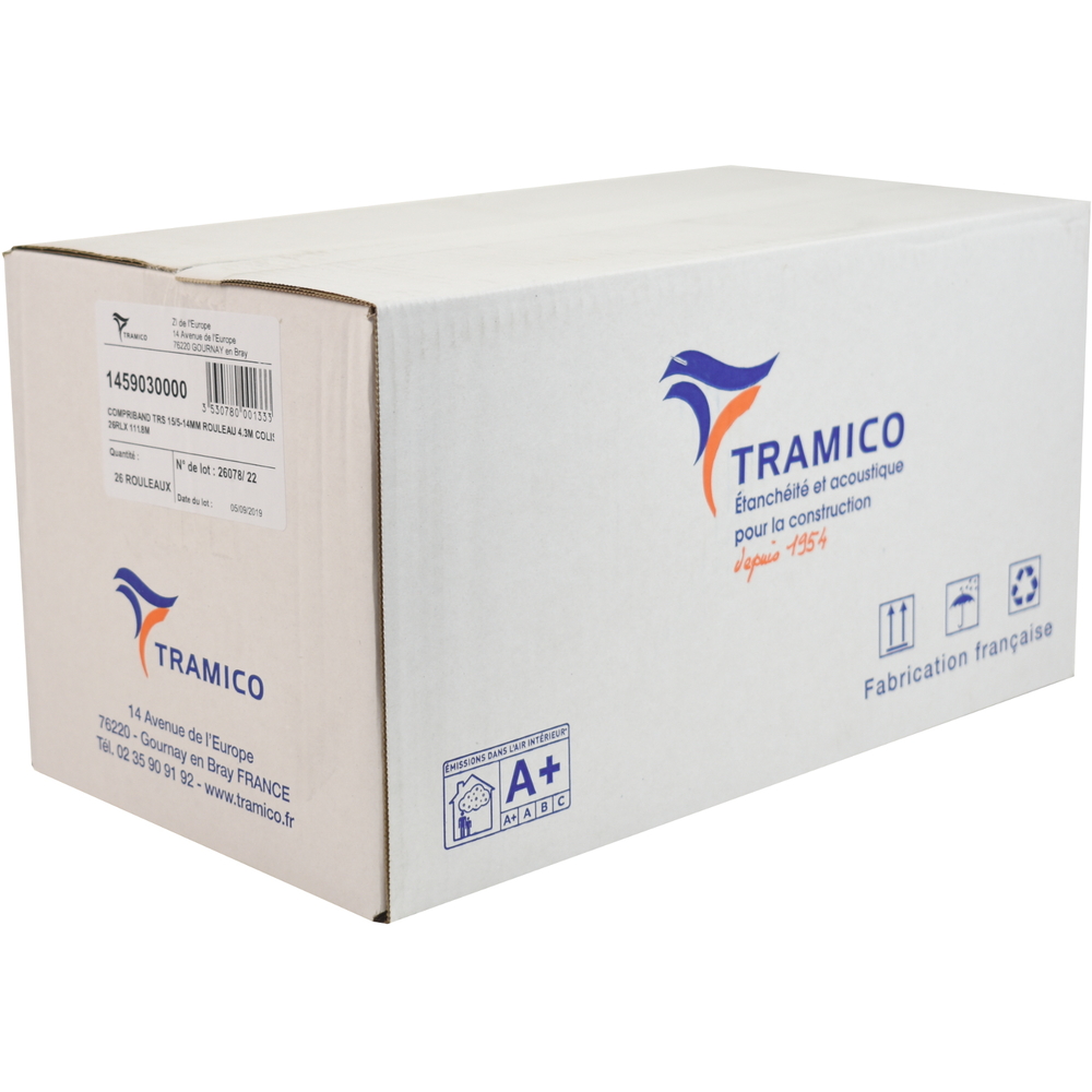 26 rouleaux de 4,3m COMPRIBAND TRS 15/5-14mm TRAMICO - 1459030000