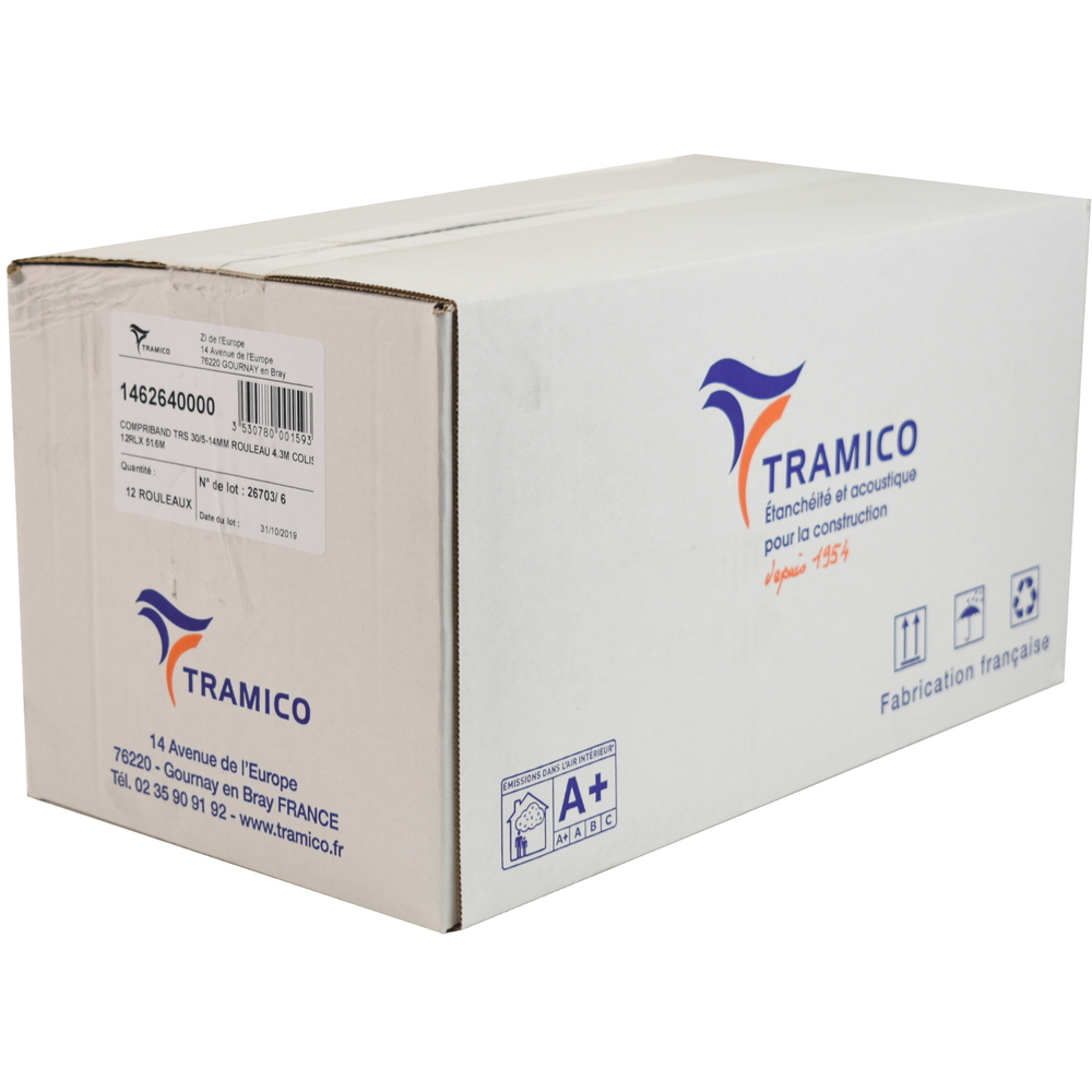 12 rouleaux de 4,3m COMPRIBAND TRS 30/5-14mm TRAMICO - 1462640000