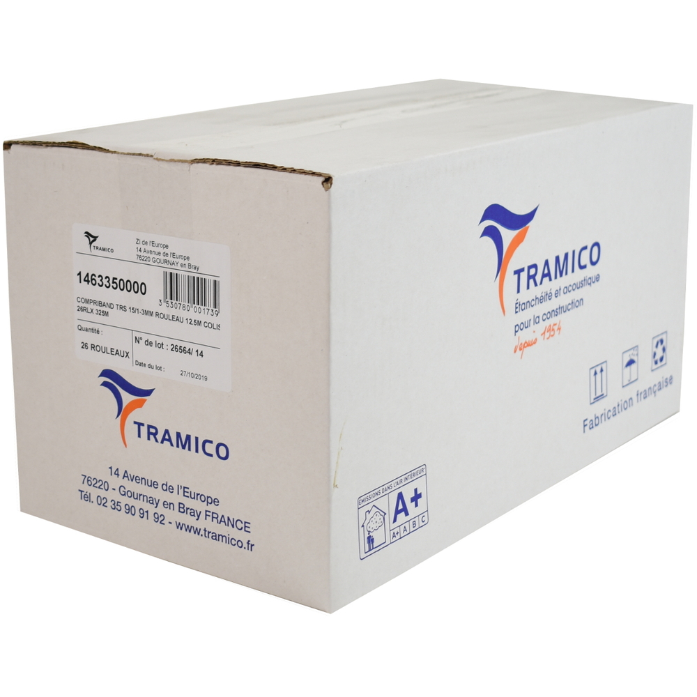 26 rouleaux de 12,5m COMPRIBAND TRS 15/1-3mm TRAMICO - 1463350000