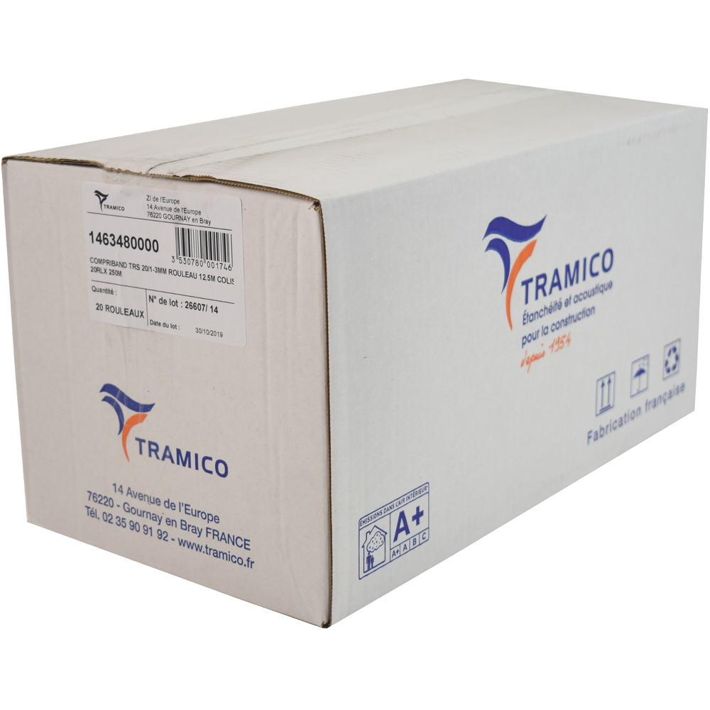 20 rouleaux de 12,5m COMPRIBAND TRS 20/1-3mm TRAMICO - 1463480000