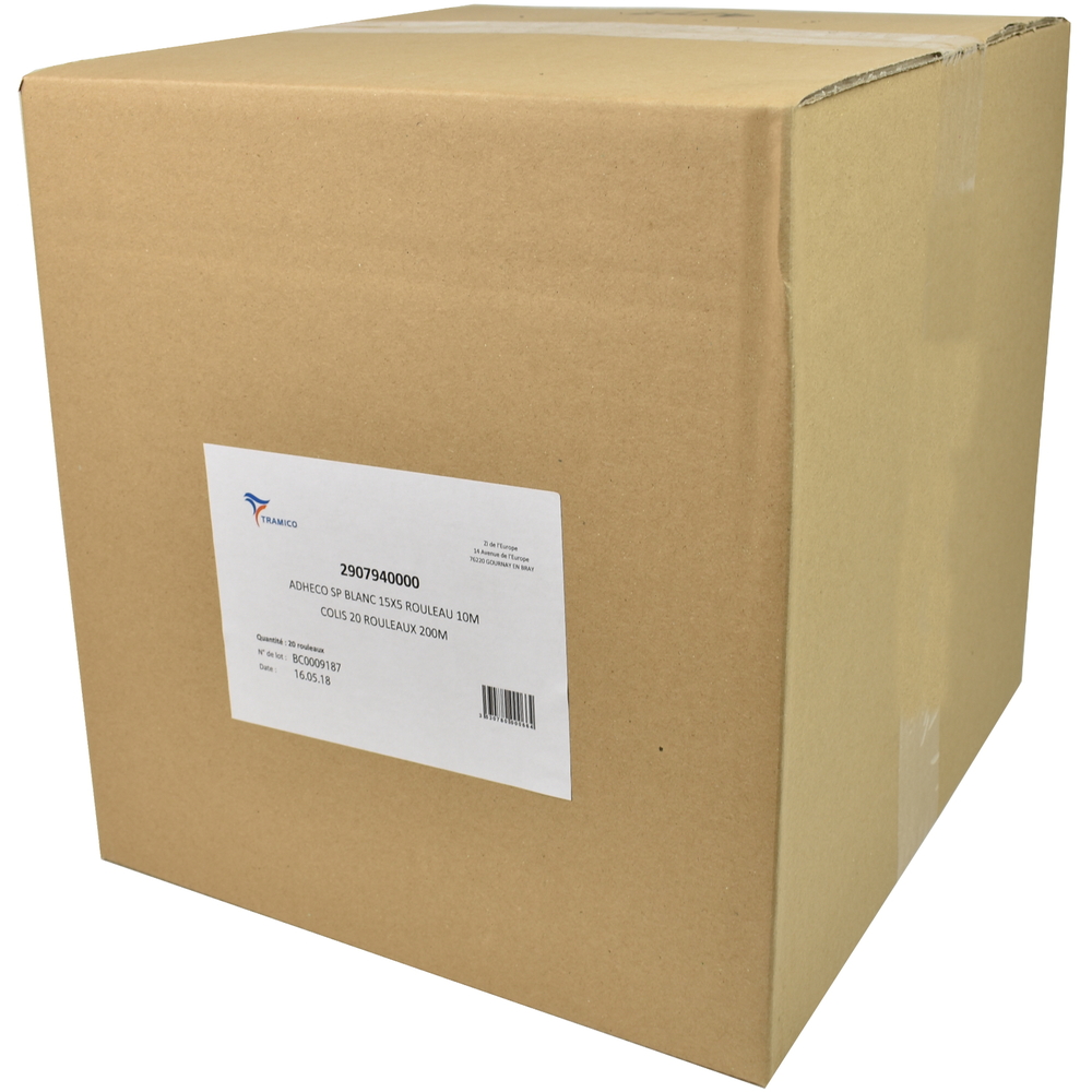 20 rouleaux de 10m joint coffrage ADHECO blanc 15x5mm TRAMICO - 2907940000
