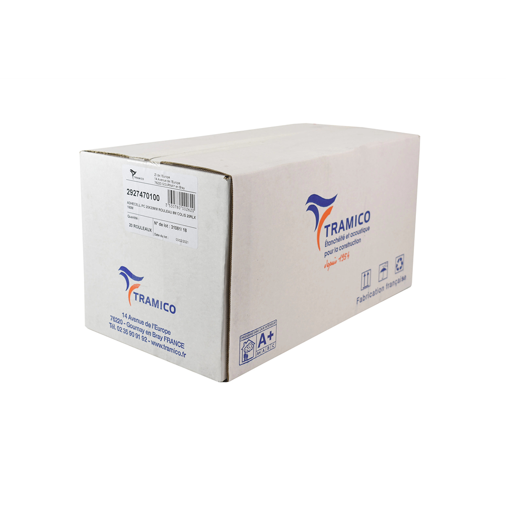 20 rouleaux de 8m ADHECELL PC 20x20mm TRAMICO - 2927470100