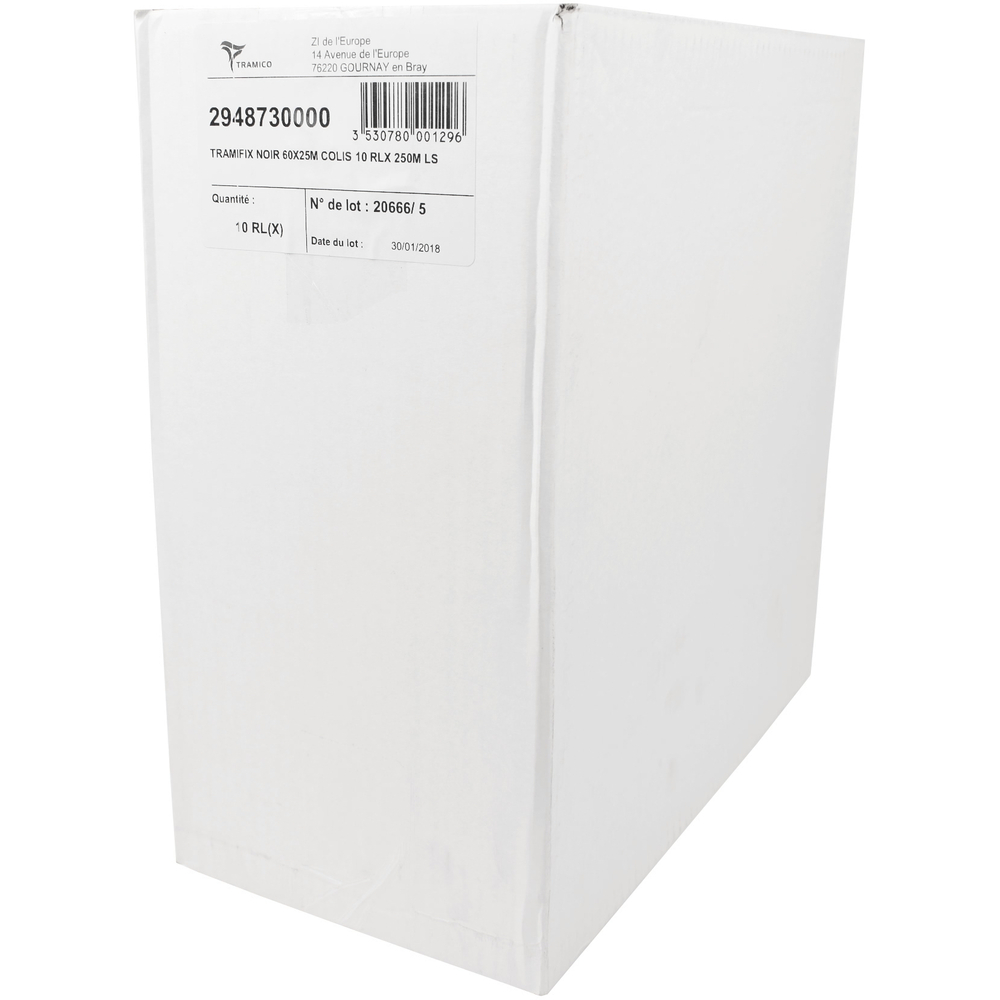 10 rouleaux de 25m TRAMIFIx noir LG 60mm TRAMICO - 2948730000