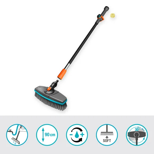 Kit de lavage avec brosse souple Cleansystem pour les surfaces sensibles - GARDENA - 18826-20