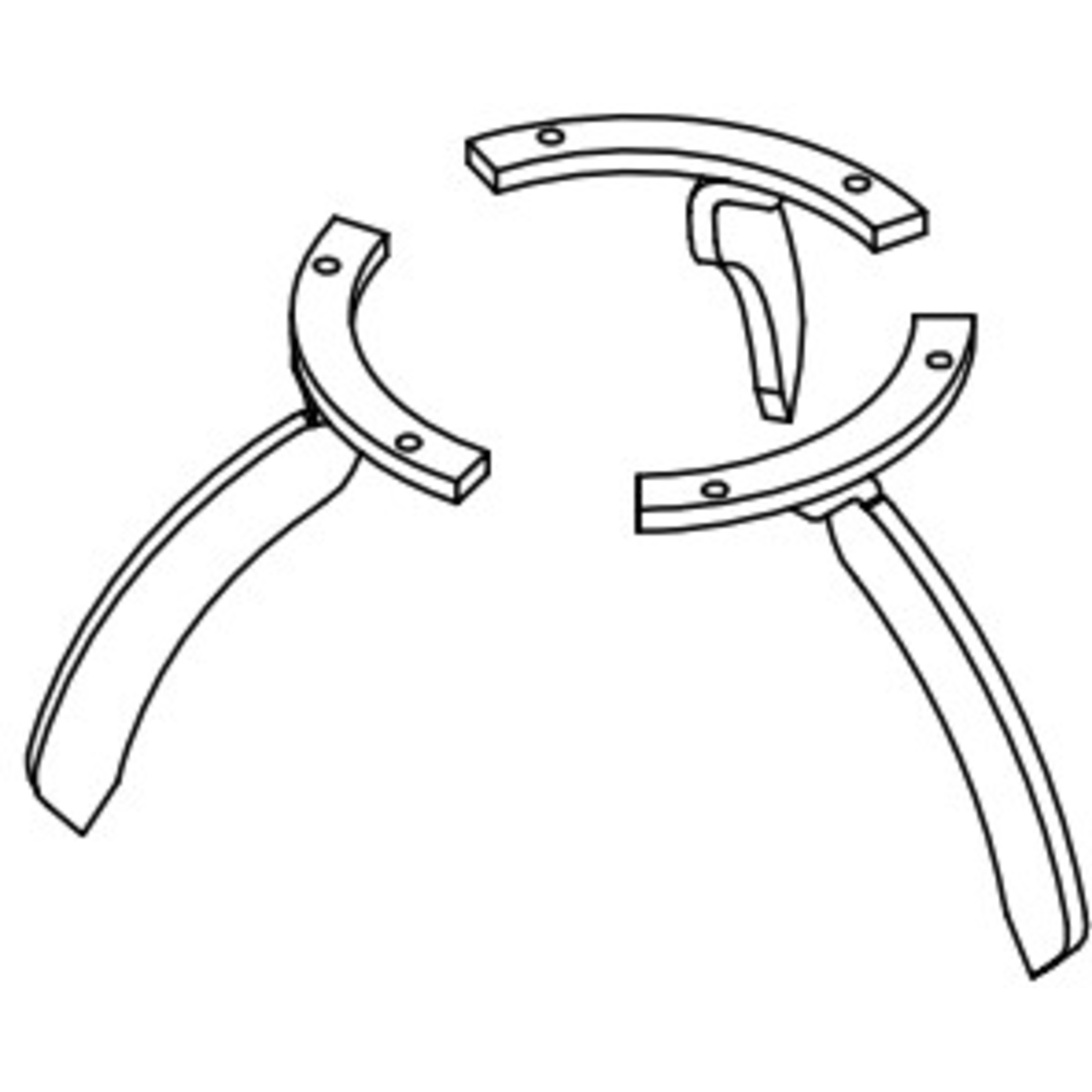 Pied GALVA pour pompe - DILACERATRICE DN100 RENSON - 102754