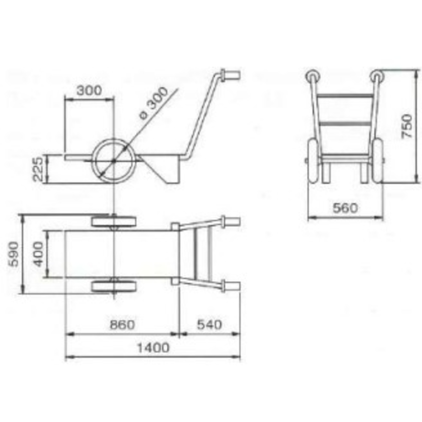 CHARIOT POUR GROUPE DE POMPAGE 5,5 ET 7,5KW - RENSON - 103076