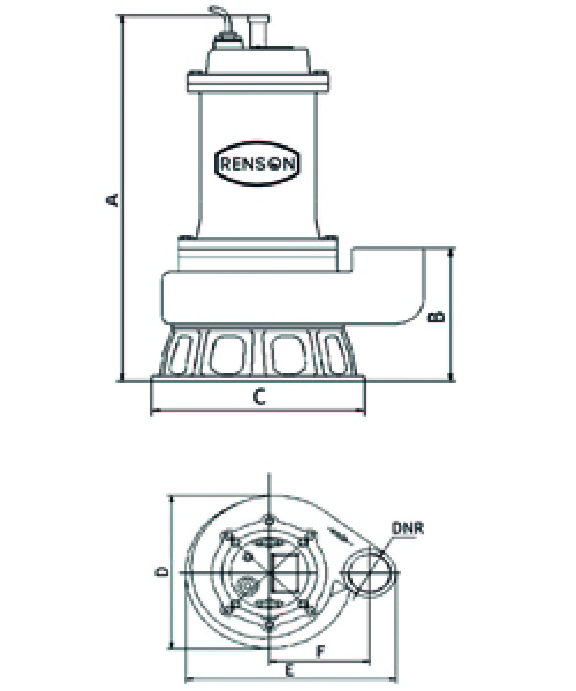 POMPE DE RELEVAGE TRI FONTE ROUE VORTEX 2,2KW DN65 - RENSON - 109450