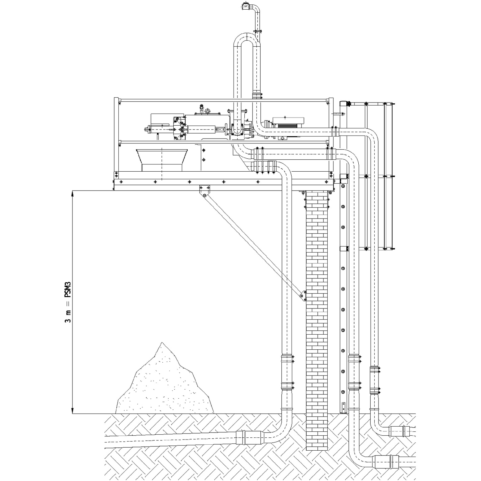 PLATEFORME POUR SEPARATEUR EQUIPEE AVEC ECHELLE 3M RENSON - 109791