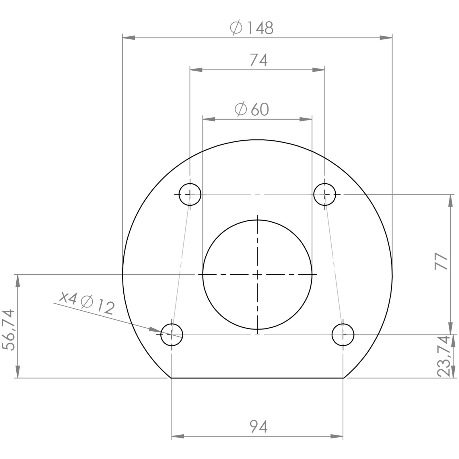 ROBINET DE TONNE A BOISSEAU PASSAGE 60MM -4 TROUS - RENSON - 110996