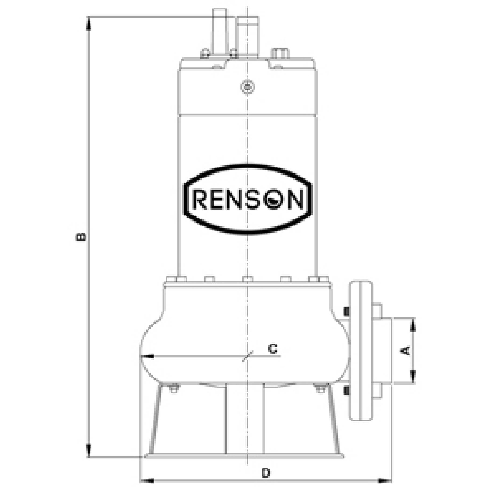 POMPE DE RELEVAGE TRI VORTEX 1,5KW INOX EAUX CHARGEES - RENSON - 111045