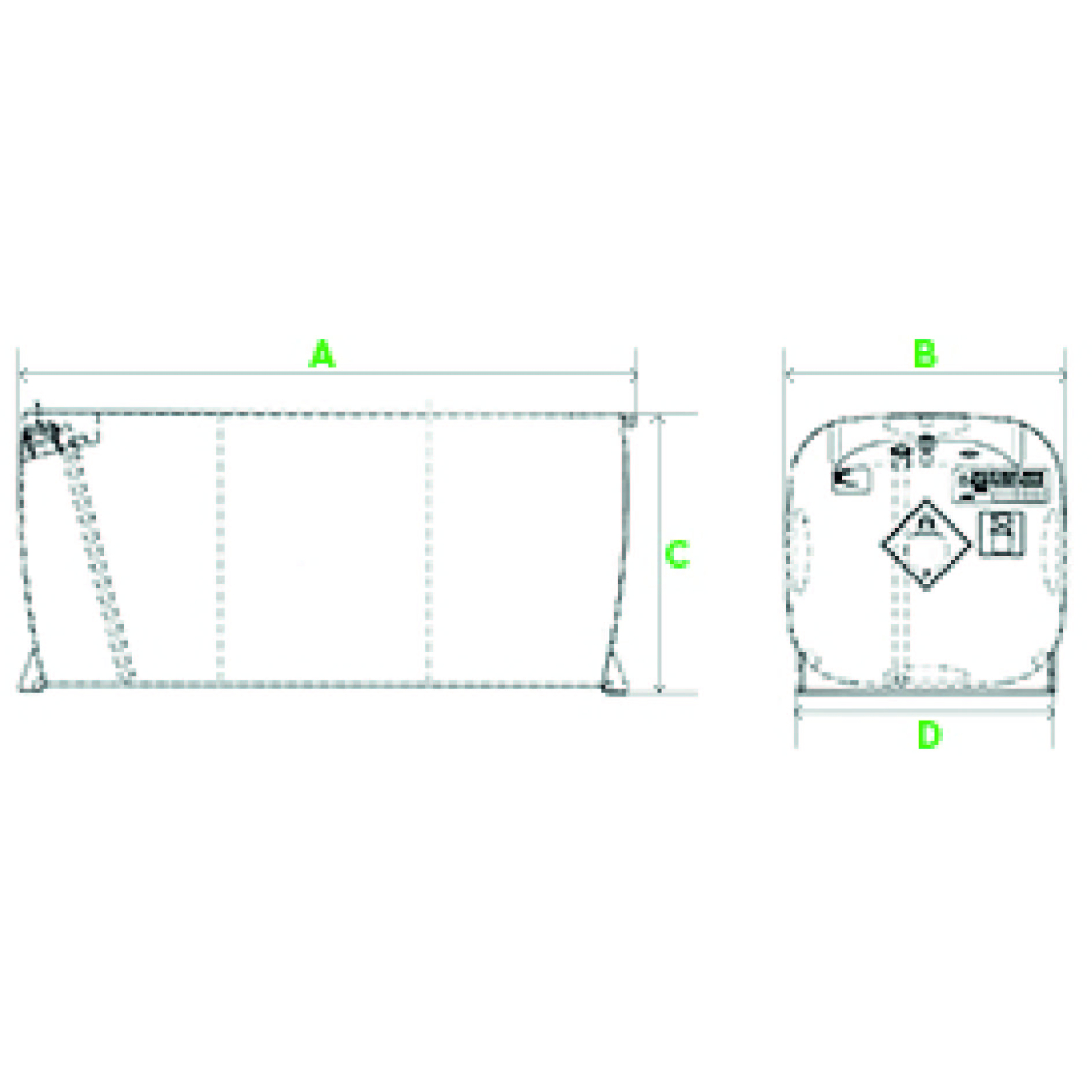 CUVE RAVITAILLEMENT ALU 450L RECTANGLE NUE - RENSON - 139508