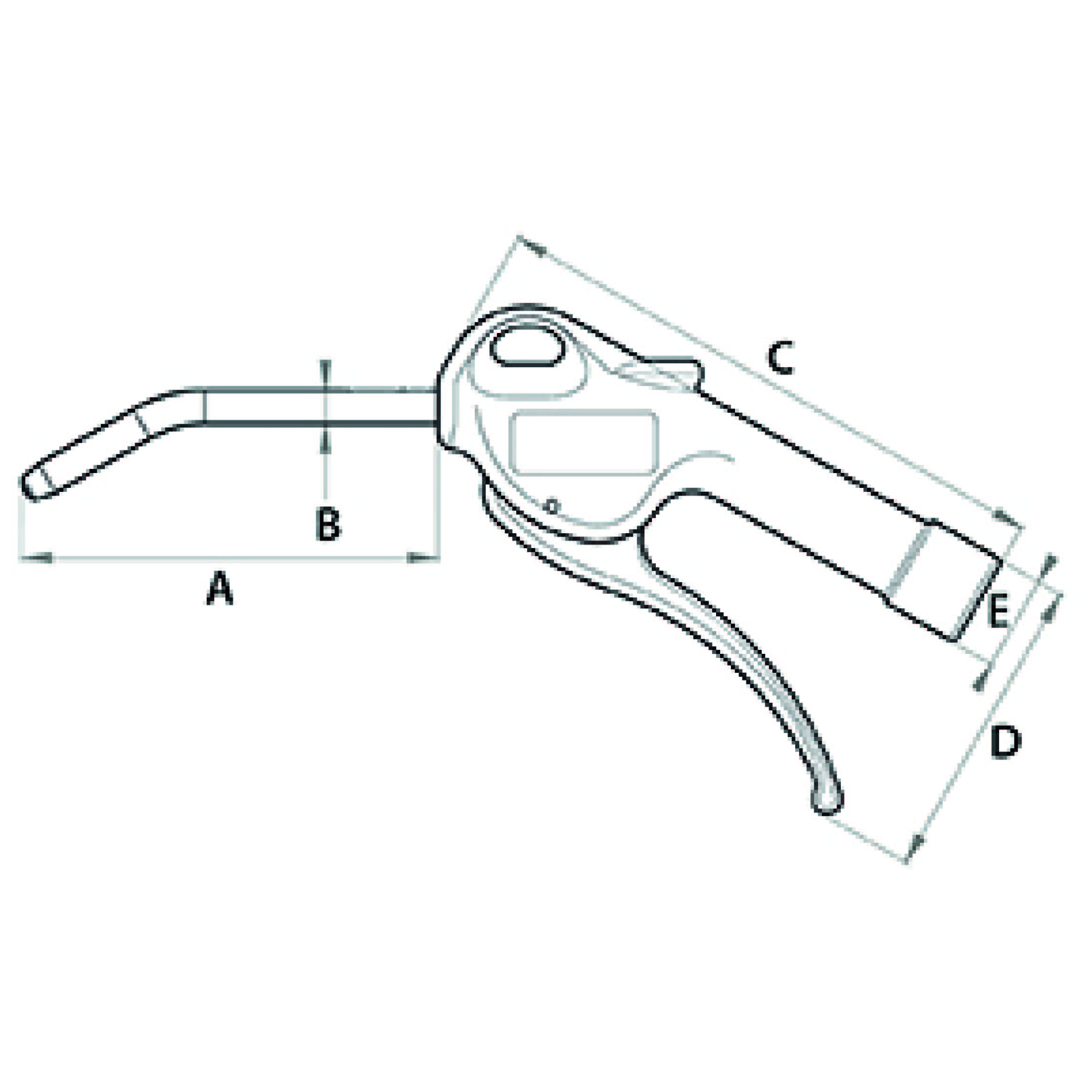 CARTON DE 25 SOUFFLETTES Ø8MM BUSE COURBE - RENSON - 140101X25