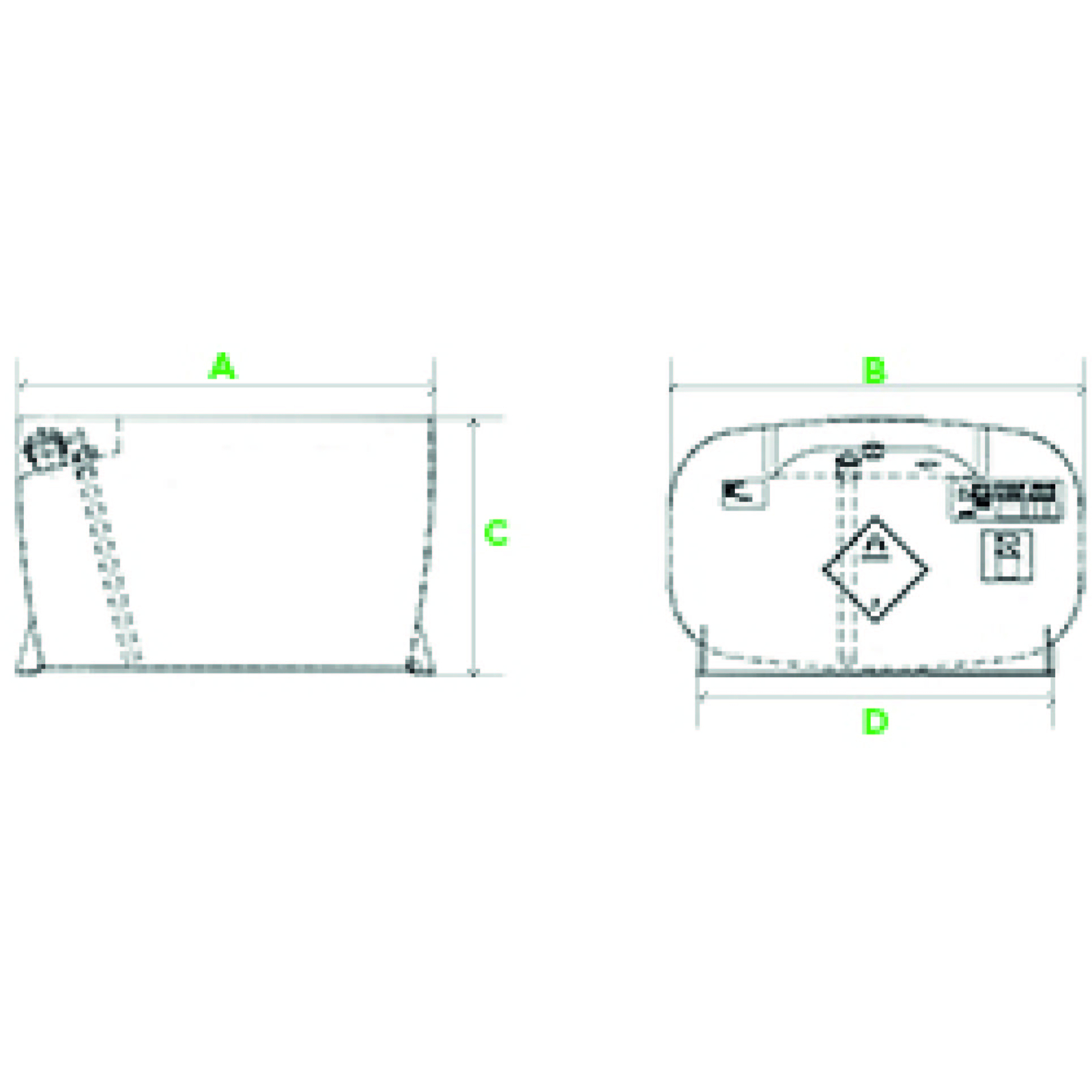 CUVE RAVITAILLEMENT ALU 250L CARREE POMPE 12V 40L/M - RENSON - 142187