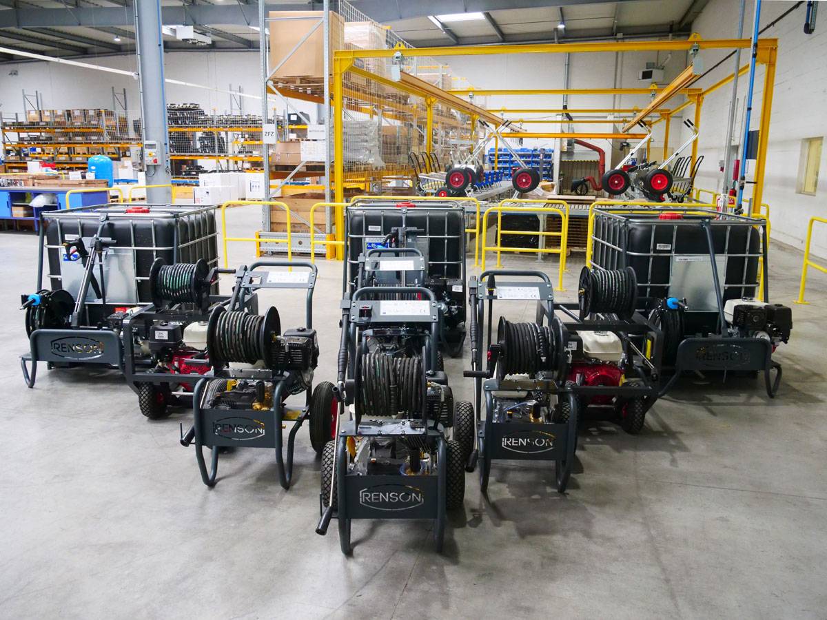 NETTOYEUR HAUTE PRESSION GRANDBOOSTER THERMIQUE 250B - 15L/MIN - ENROULEUR 20M - RENSON - 142383