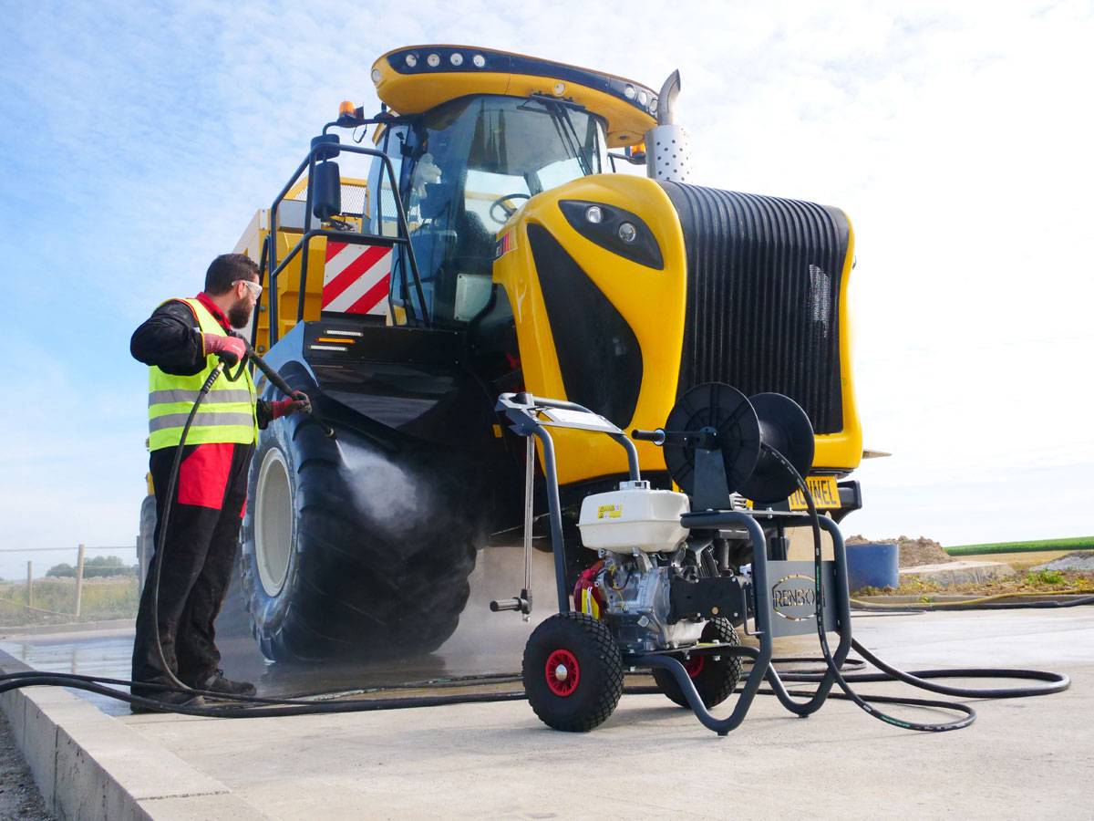 NETTOYEUR HAUTE PRESSION BOOSTER THERMIQUE 200B - 21L/MIN - ENROULEUR 20M - RENSON - 142381