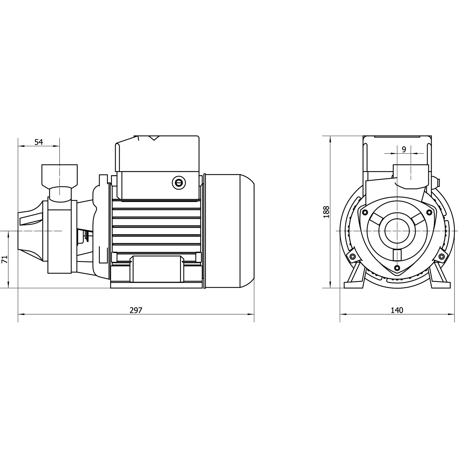 POMPE FUEL 230V 40L/M NON AUTO AMORCANTE - RENSON - 159273