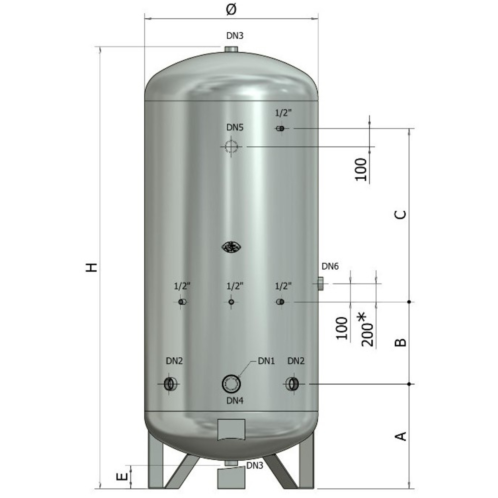 RESERVOIR GALVANISÉ 1000 LITRES 8 BAR - RENSON - 369213