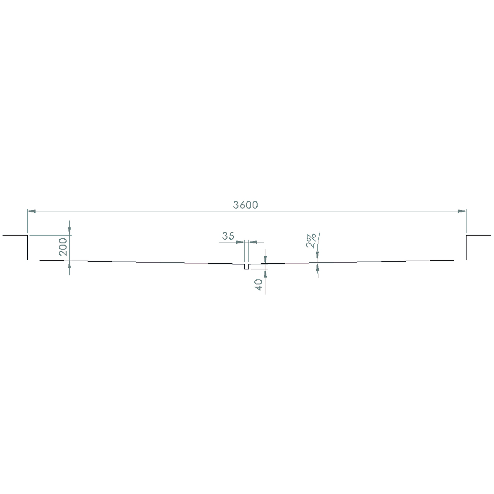RACLEUR 1 TENDEUR A GUIDE ACIER GALVANISE LONGUEUR 3600MM RENSON - 811076