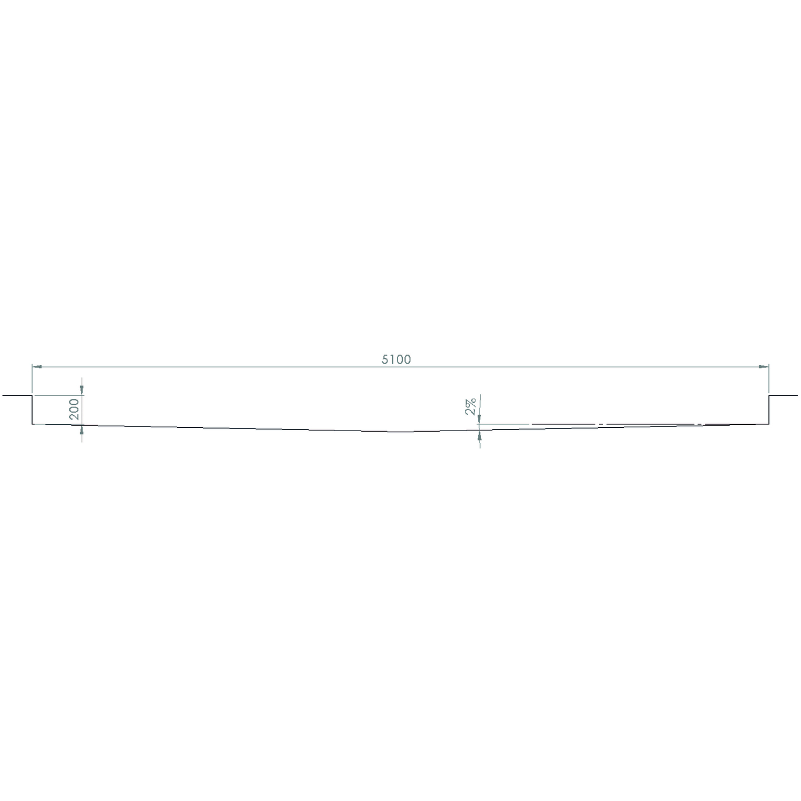 RACLEUR SANS GUIDE ACIER GALVANISE LONGUEUR 5100MM RENSON - 811077
