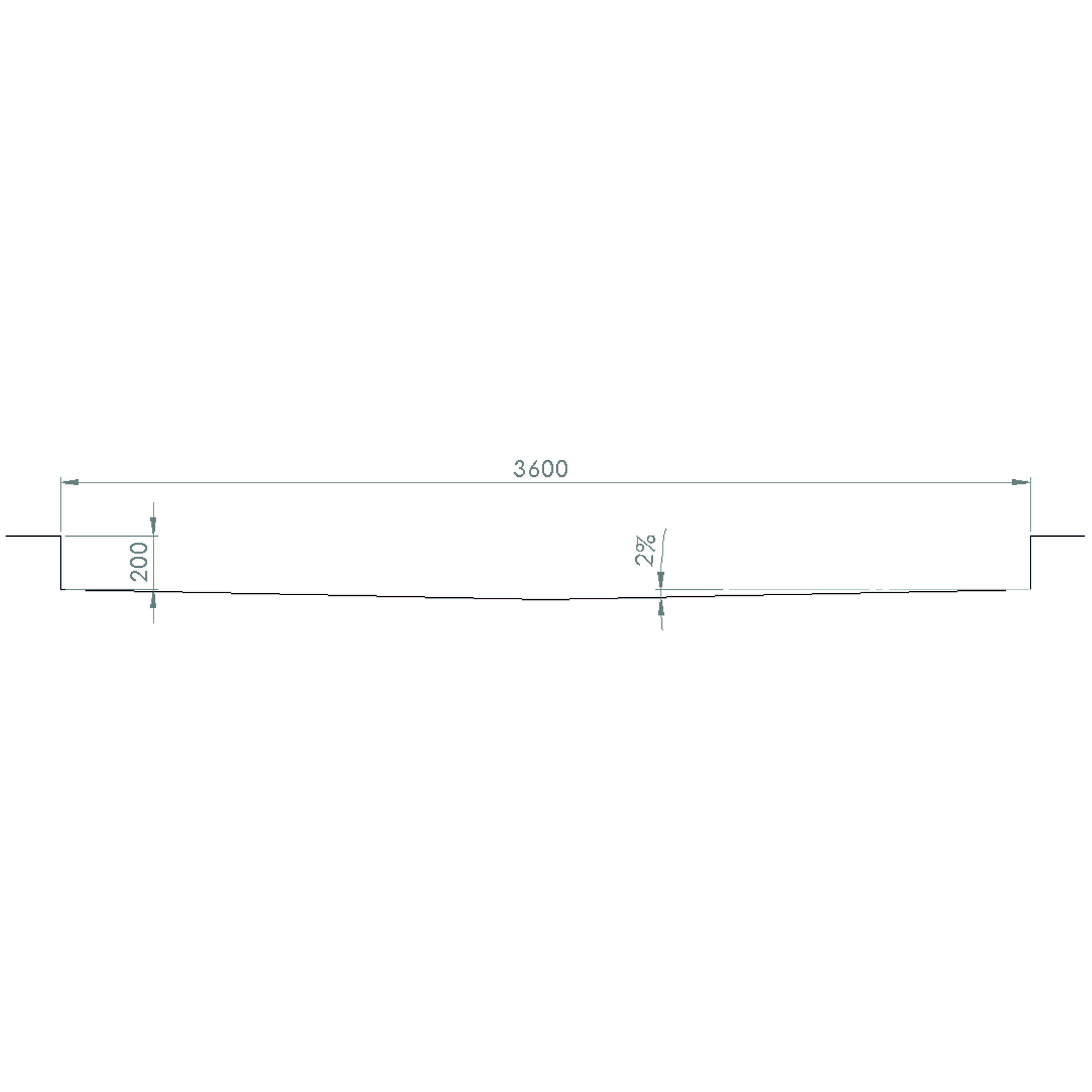 RACLEUR SANS GUIDE ACIER GALVANISE LONGUEUR 3600MM RENSON - 811078