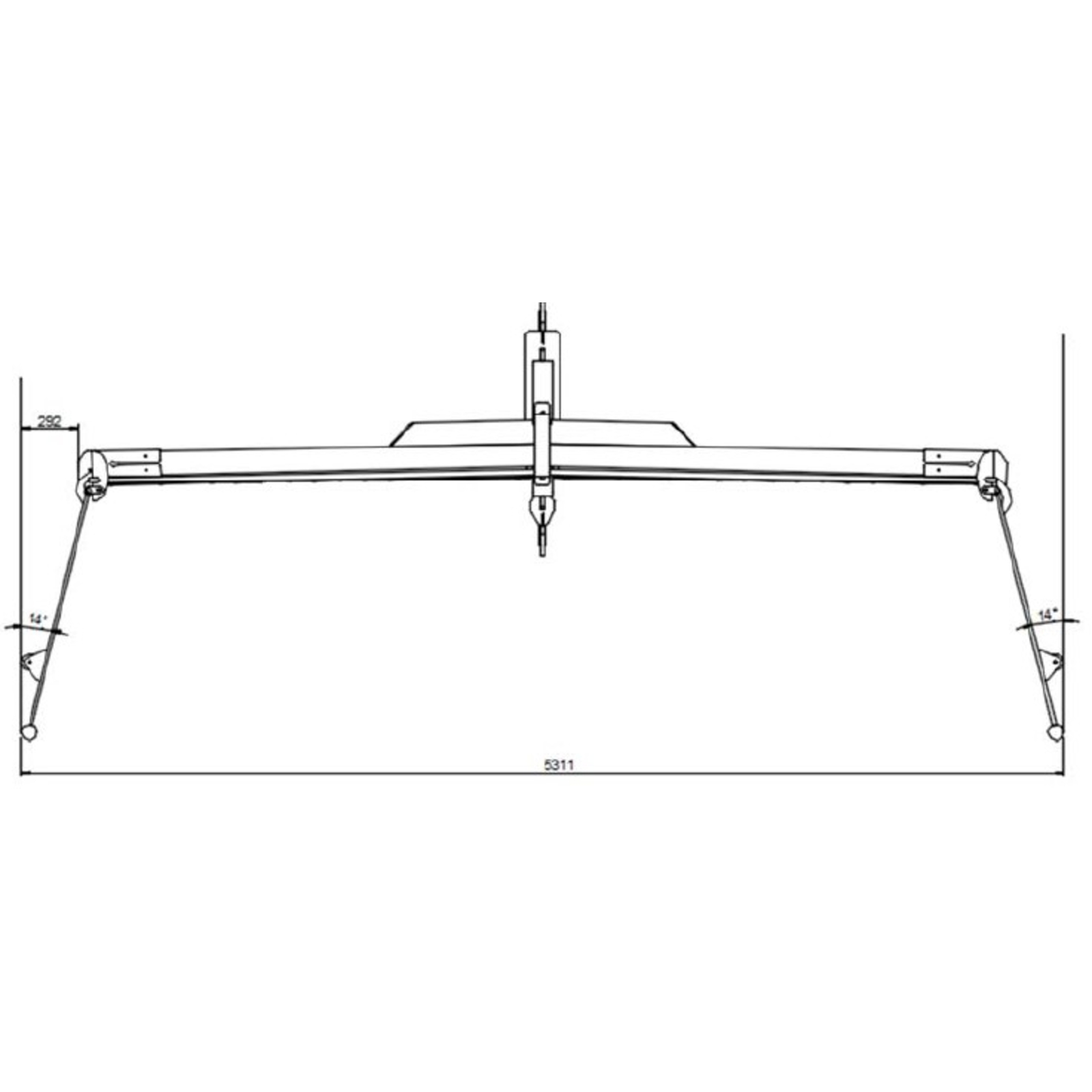RACLEUR GALVA EN U POUR FUMIER LG 3600 A 5100MM RENSON - 811171