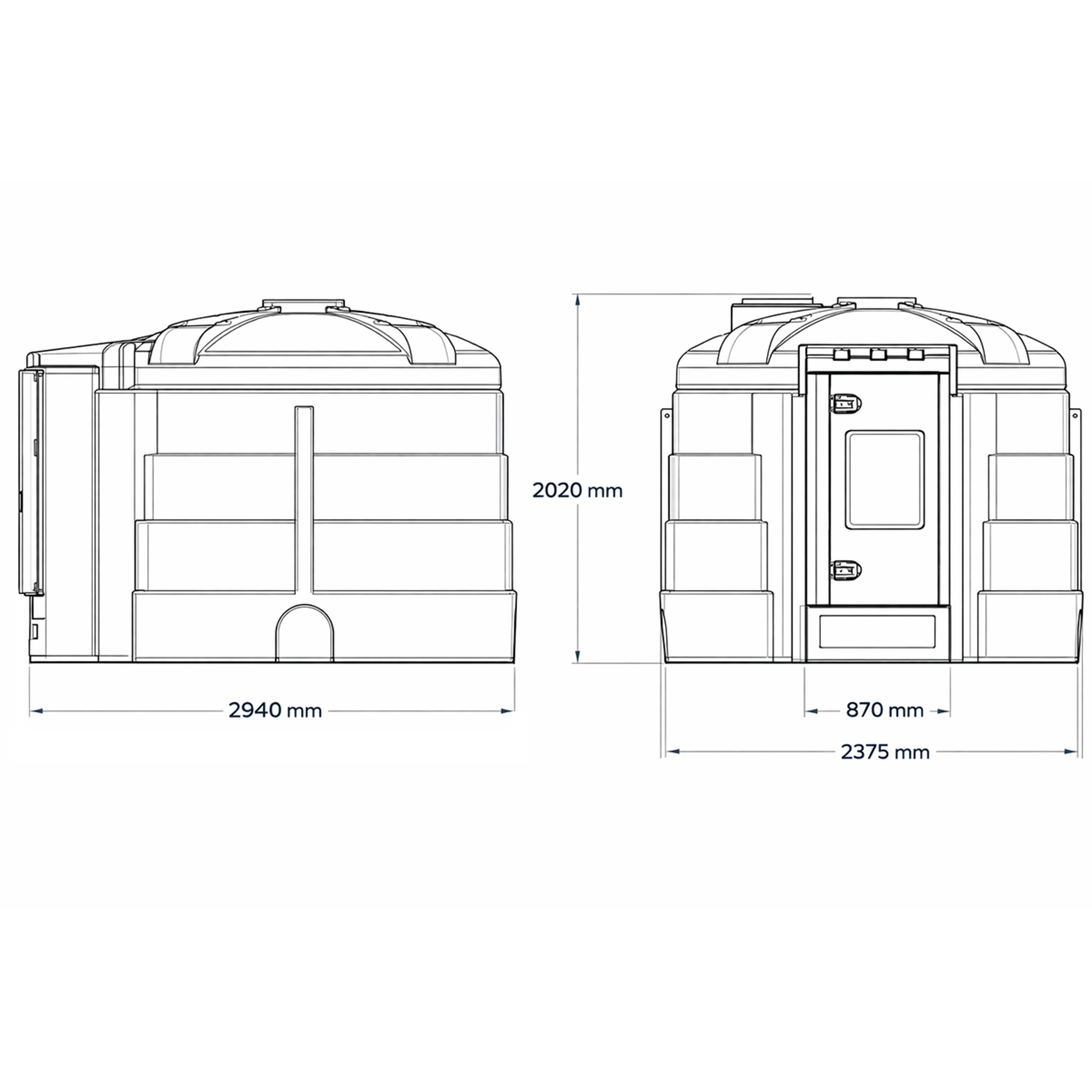 CUVE STOCKAGE FUEL PEMD 5000L 80L/M AVEC ENROULEUR - RENSON - 812157