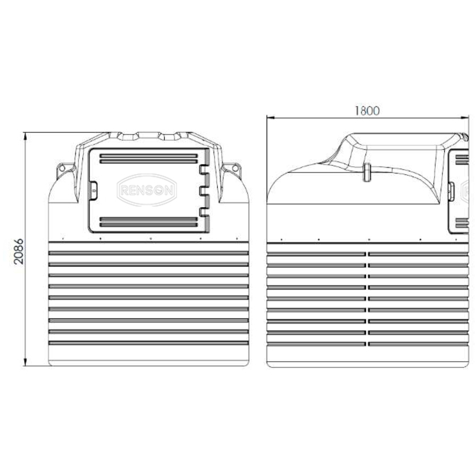 CUVE 2500L PEMD 50L AVEC ENROULEUR - RENSON - 814533