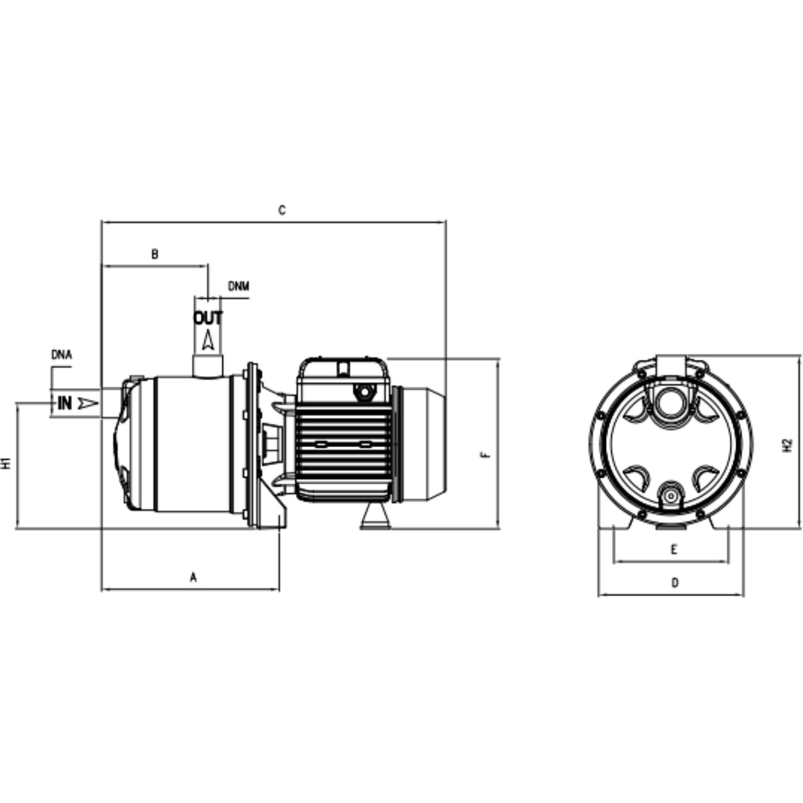 POMPE MONO HORIZONTALE 0,88KW MULTICELLULAIRE - RENSON - 814696