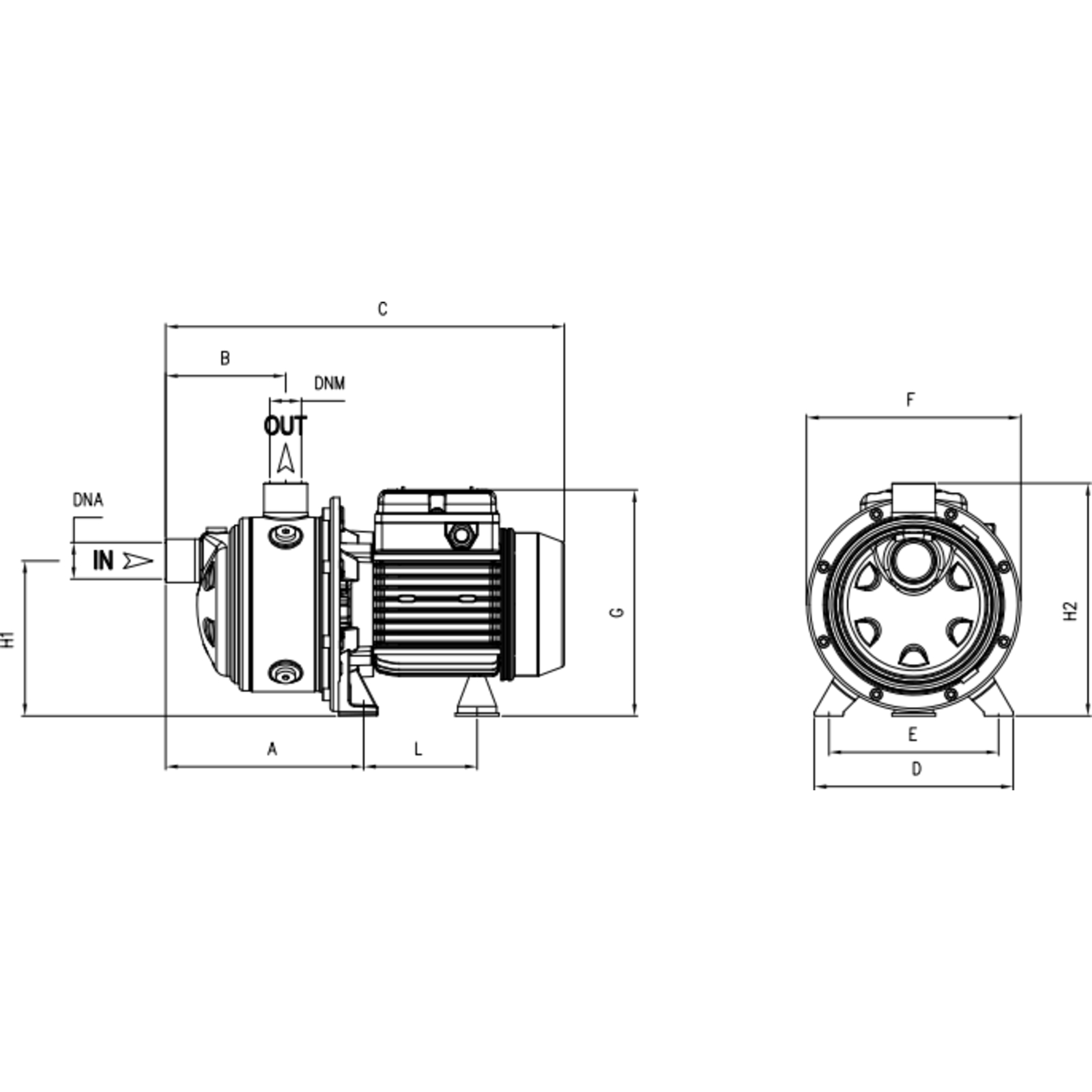 POMPE MONO HORIZONTALE 0,9KW MULTICELLULAIRE - RENSON - 814704