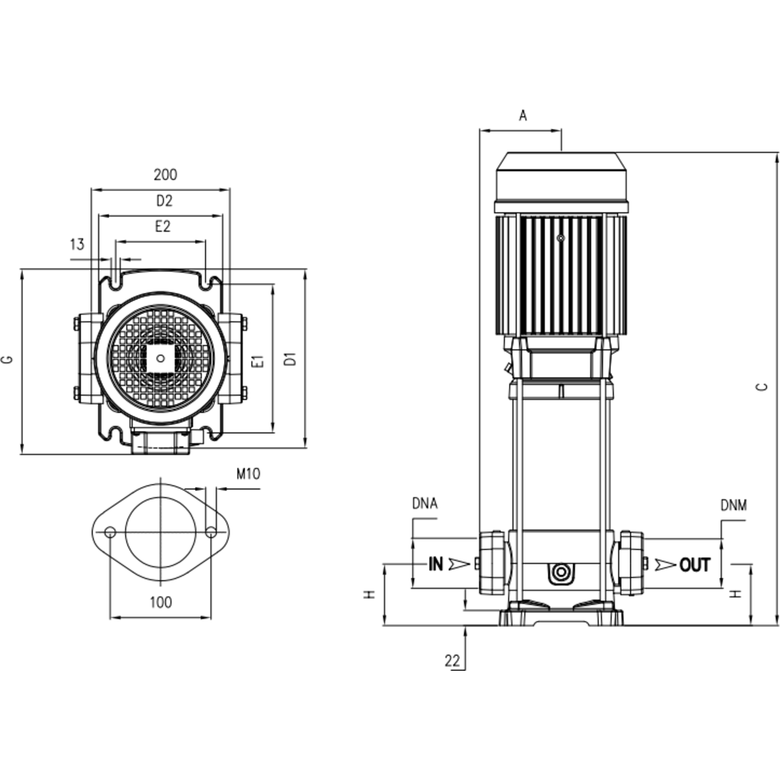 POMPE TRI VERTICALE 4KW MULTICELLULAIRE - RENSON - 814769