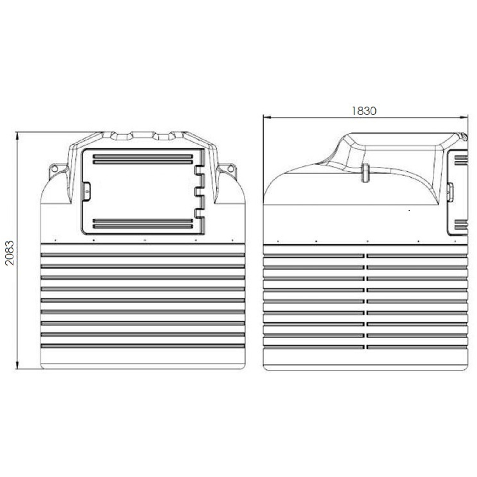 CUVE ADBLUE ECO 2500L 35L/MIN 140 L/MIN RENSON - 816010